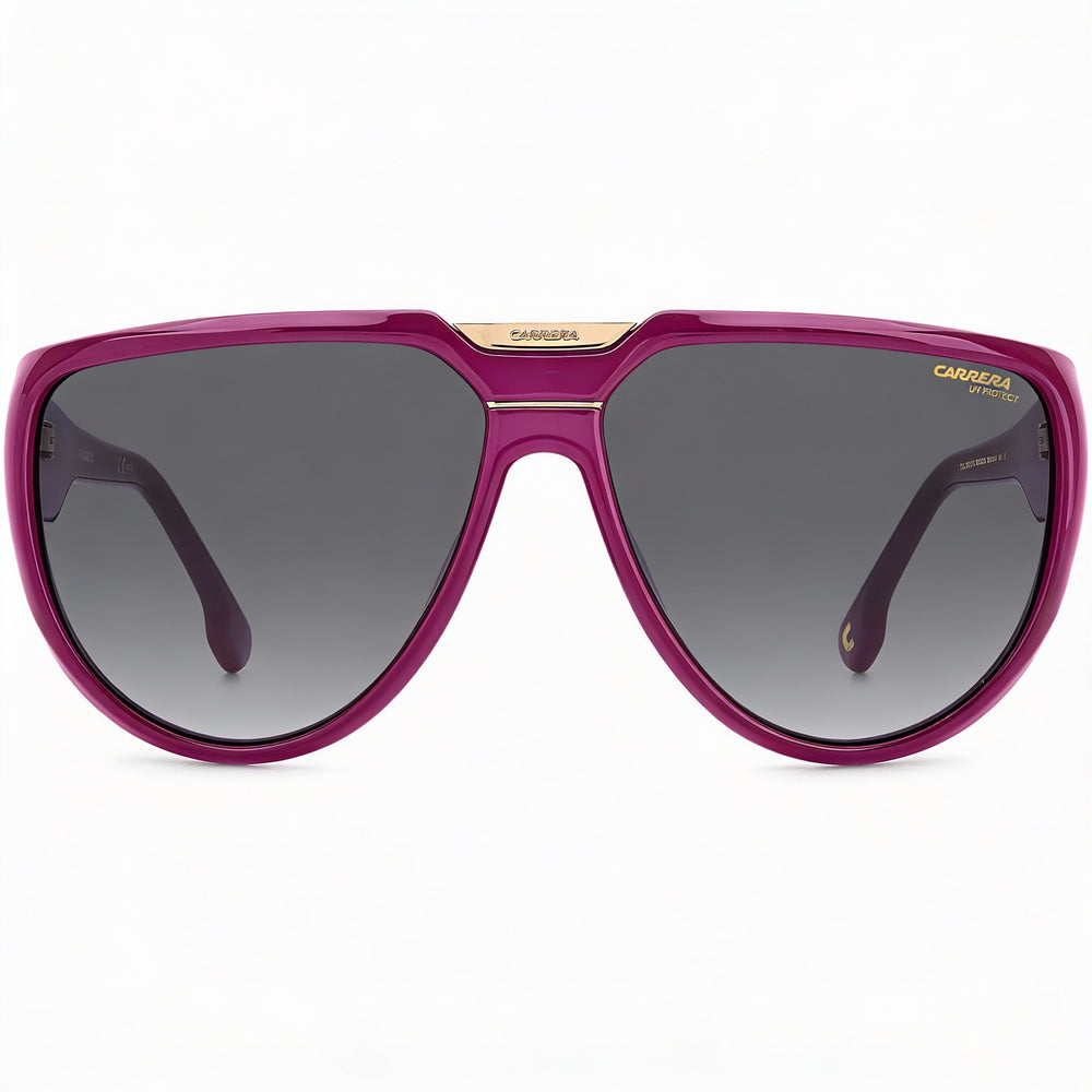 Carrera Contemporary Unisex Polyamide Frame UV Protected Sunglasses Violet Grey Shaded 62mm