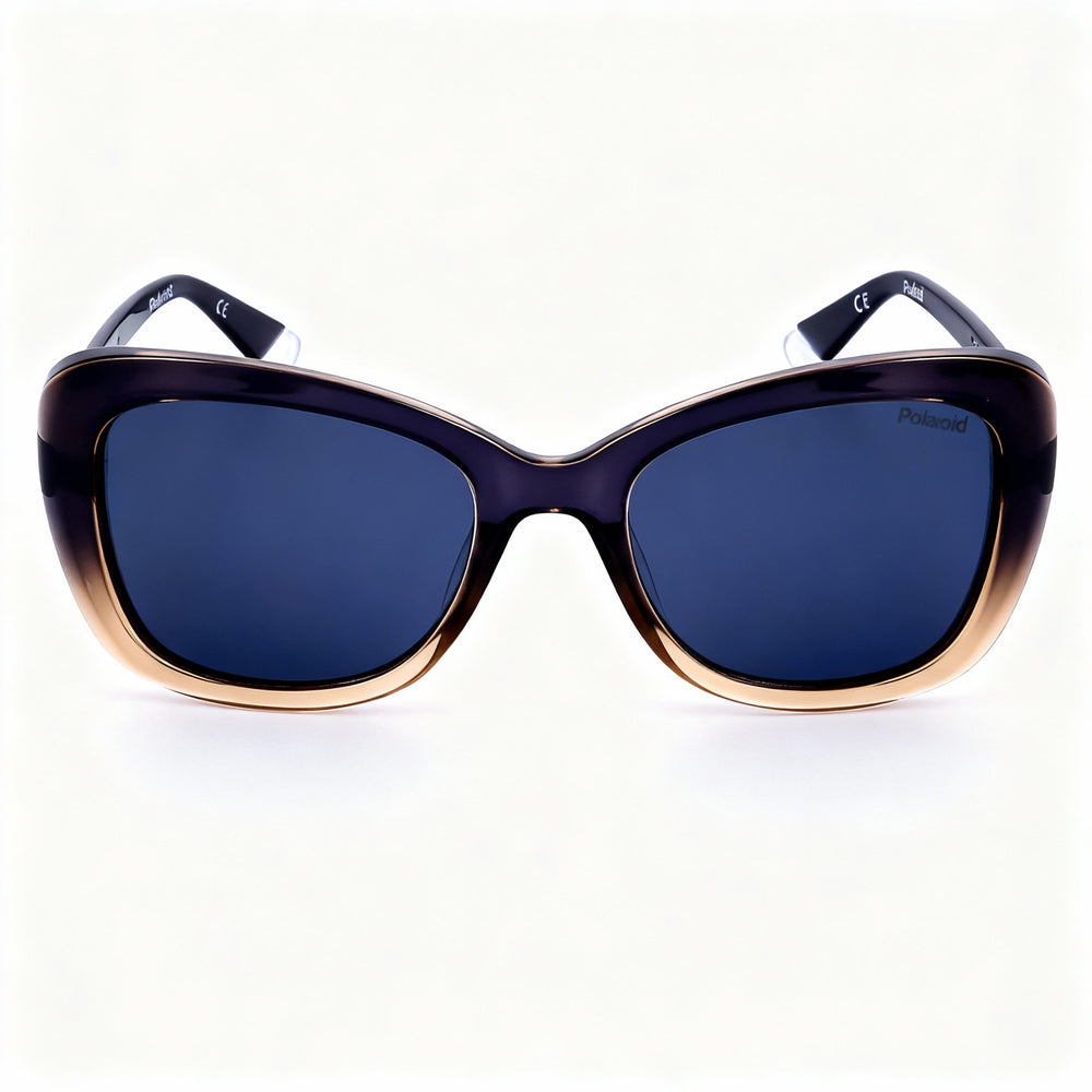 Polaroid Minimalist Women's Non-Polarized Polycarbonate Sunglasses, Blue Beige, 53mm Lens Width