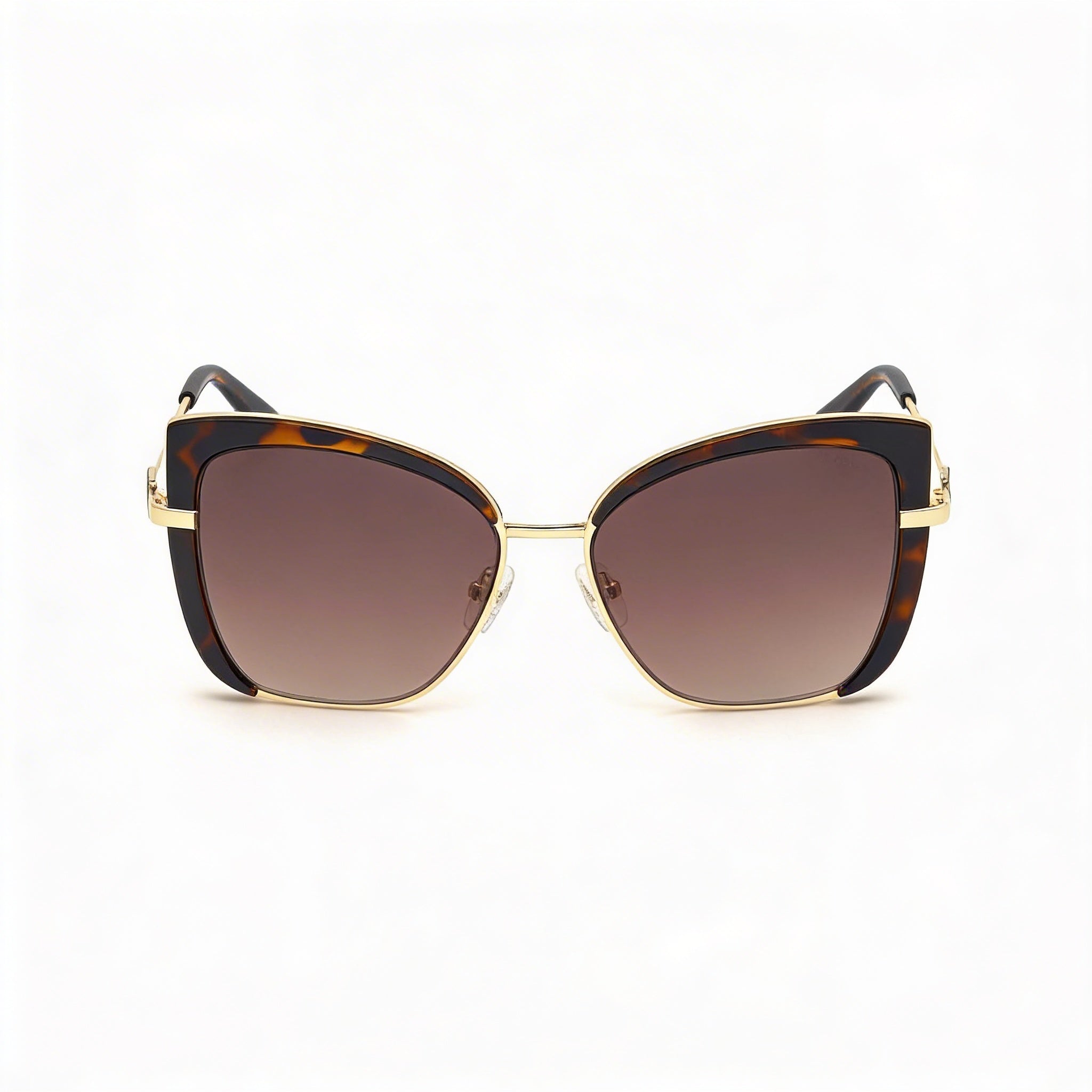 GUESS Tinted Cat-eye Sunglasses Women's Dark Havana Metal Frame Brown Gradient Lens UV Protected 56mm, Photo 2