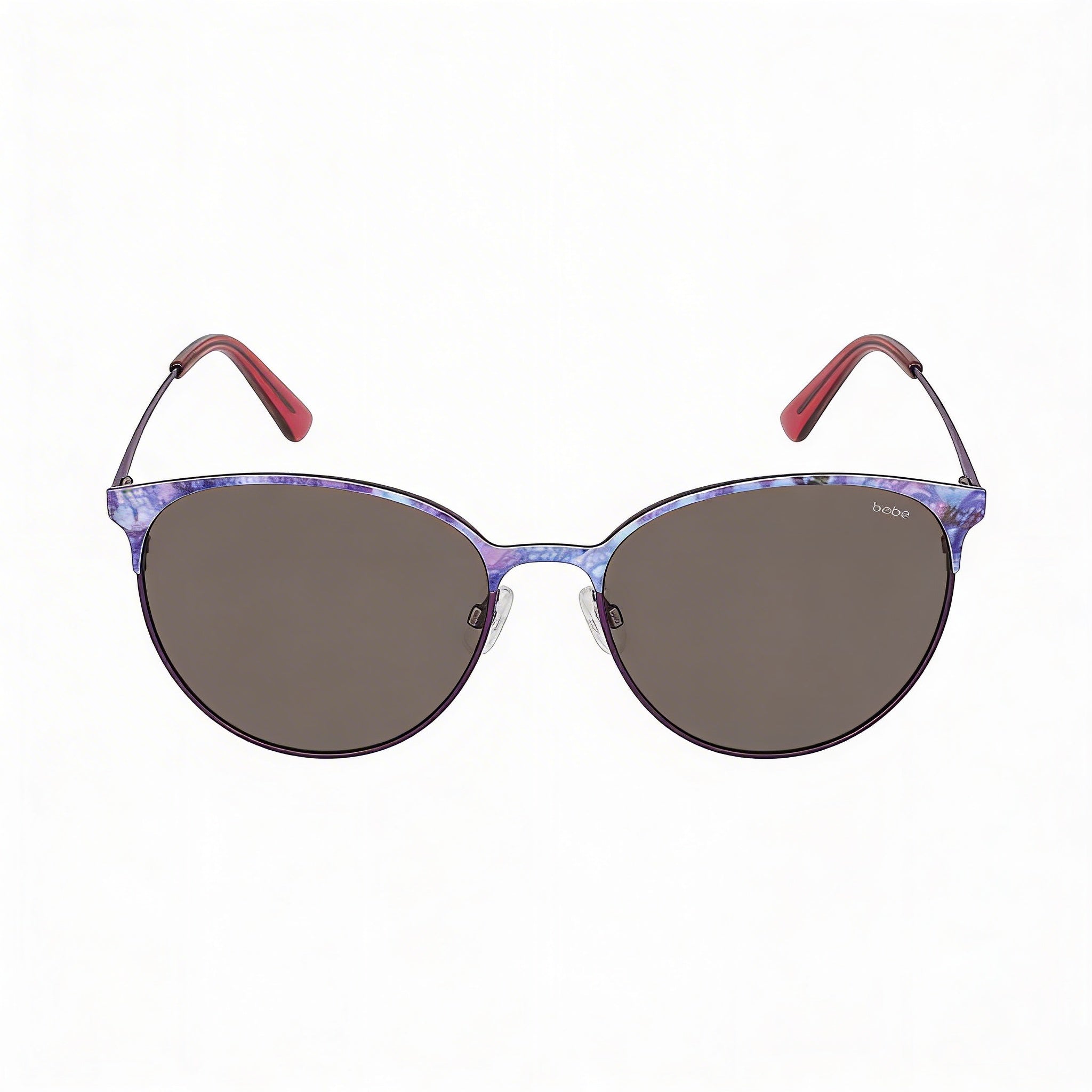 BEBE Classic Women's Plum Acetate Eyewear with Multicolor Lenses, 100% UV Protection, 57-17-140mm, Photo 2