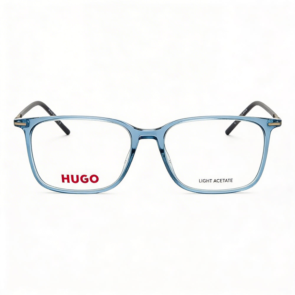 Gafas de sol HUGO Modern Hg 1271 para hombre con montura de magnesio azul y lentes de policarbonato, ancho de lente: 52 mm