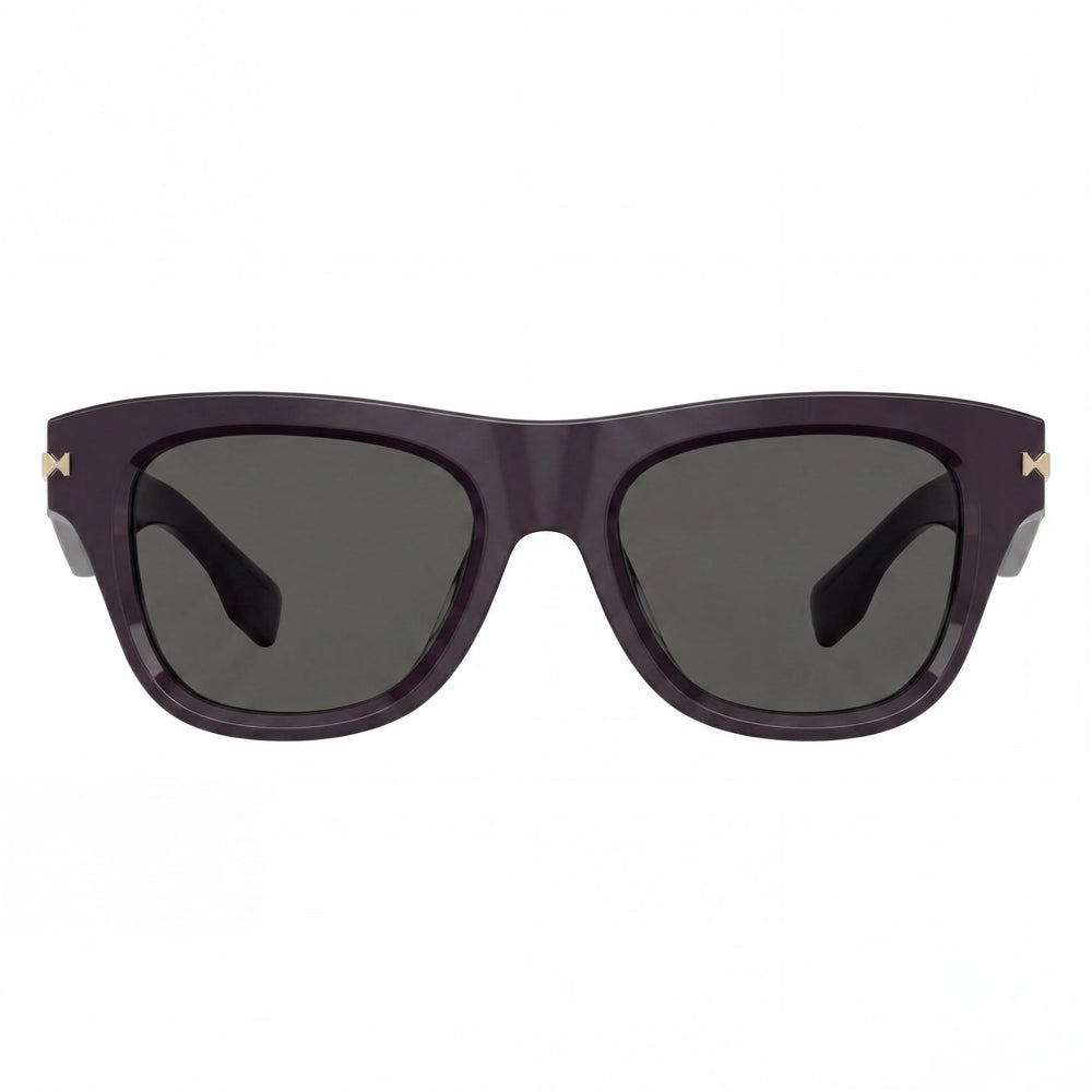 BURBERRY Classic Men's Metal Red Dark Grey Frame Dark Grey Polarized UV Protection Sunglasses 53mm