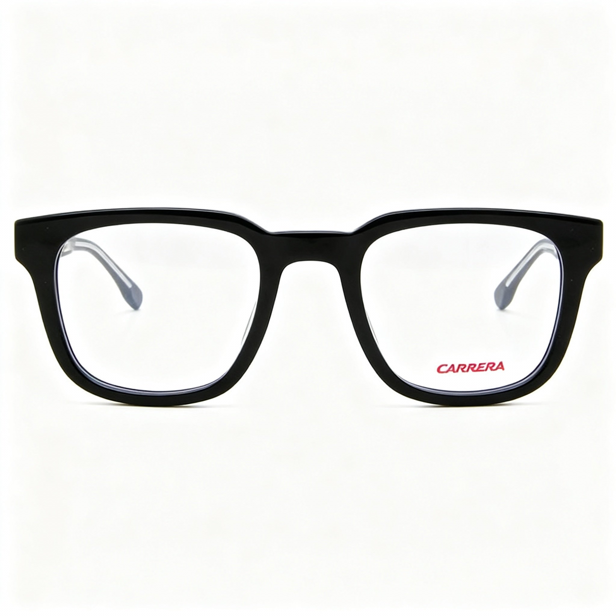 Carrera 269 Unisex Modern Black Acetate Square Full Rim Eyeglasses with Polycarbonate Lenses 50mm