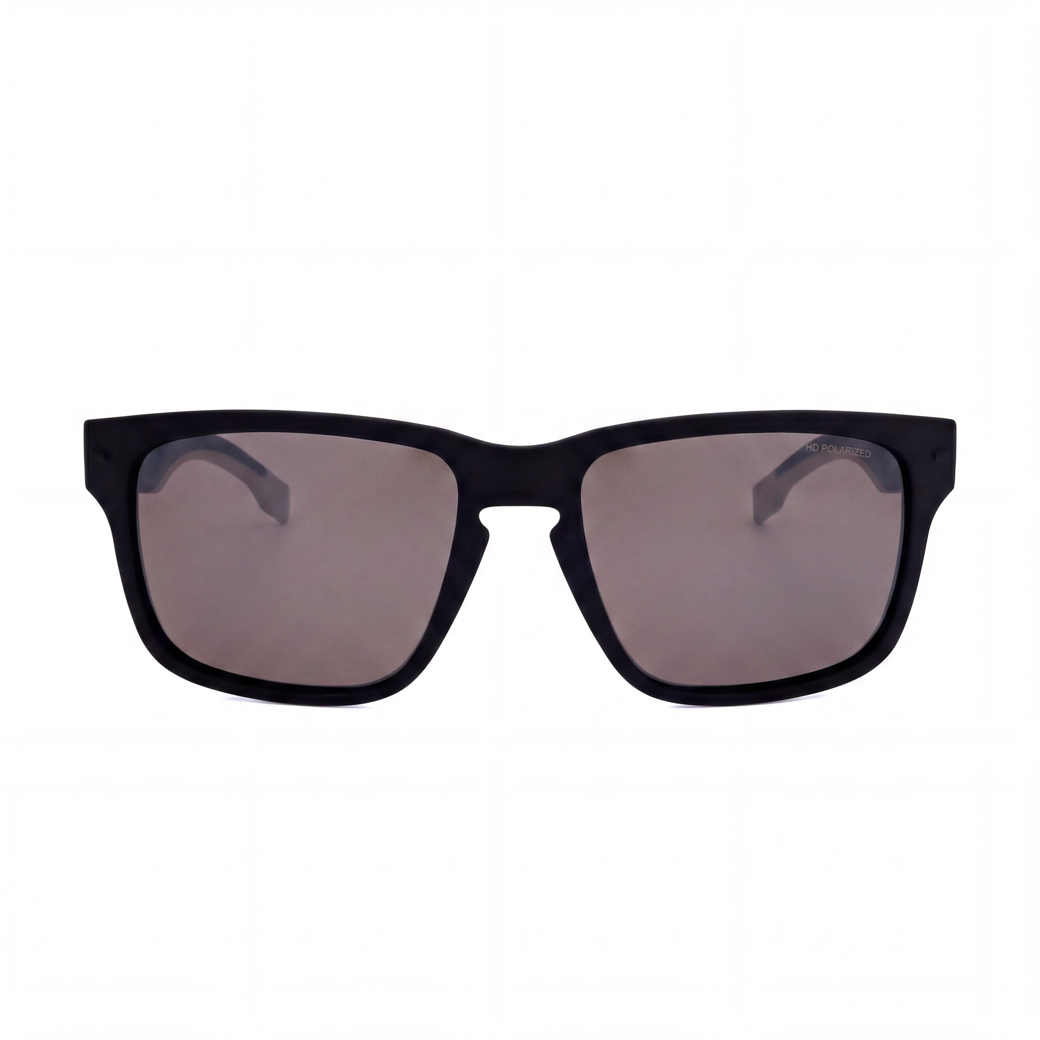 Hugo Boss Contemporary Unisex Sunglasses with Polyamide Matte Black Beige Frame and Brown UV Protected Lenses 57mm, Photo 2