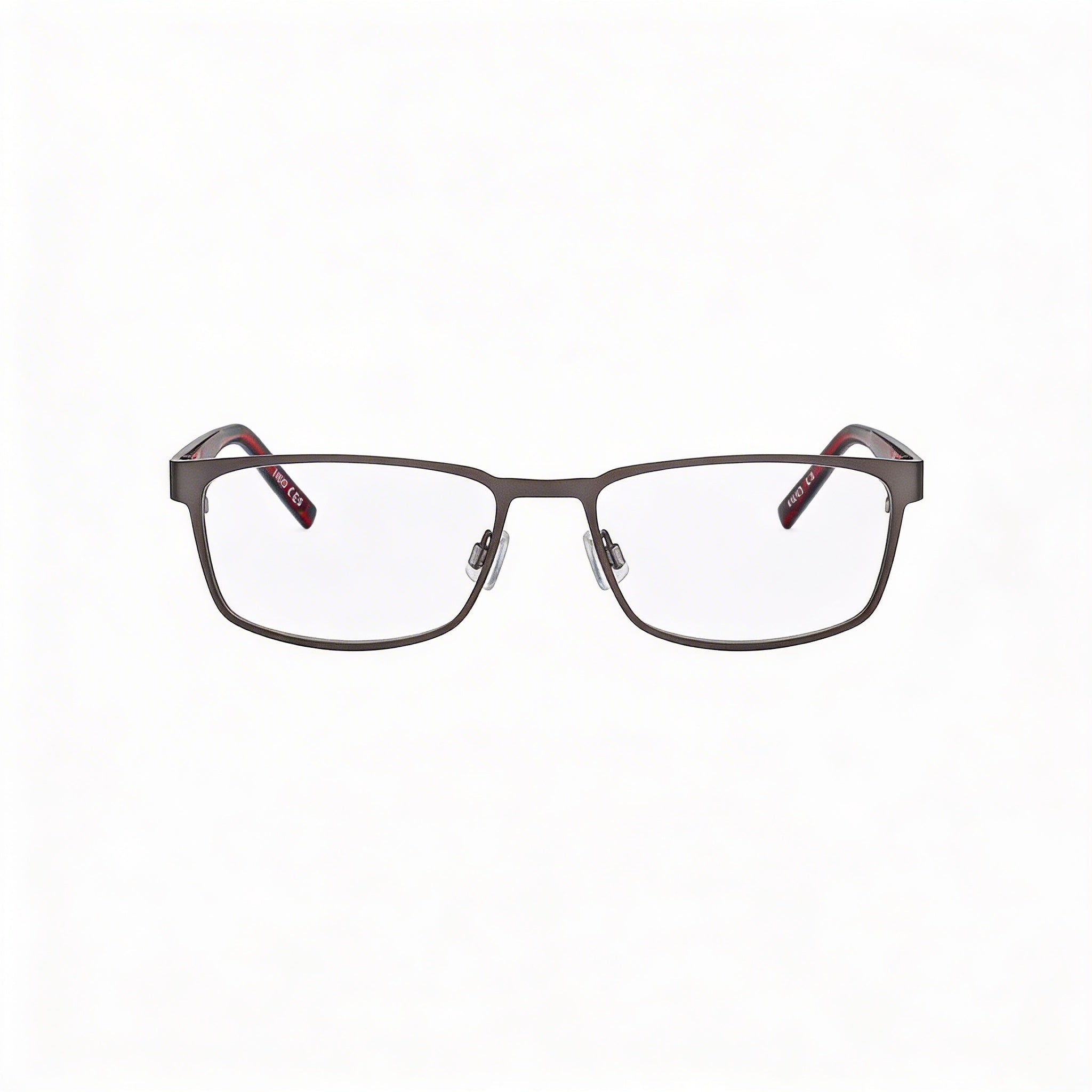 Gafas rectangulares unisex Hugo Boss con montura de acero aleado rutenio oscuro mate 56-18-145, Photo 2
