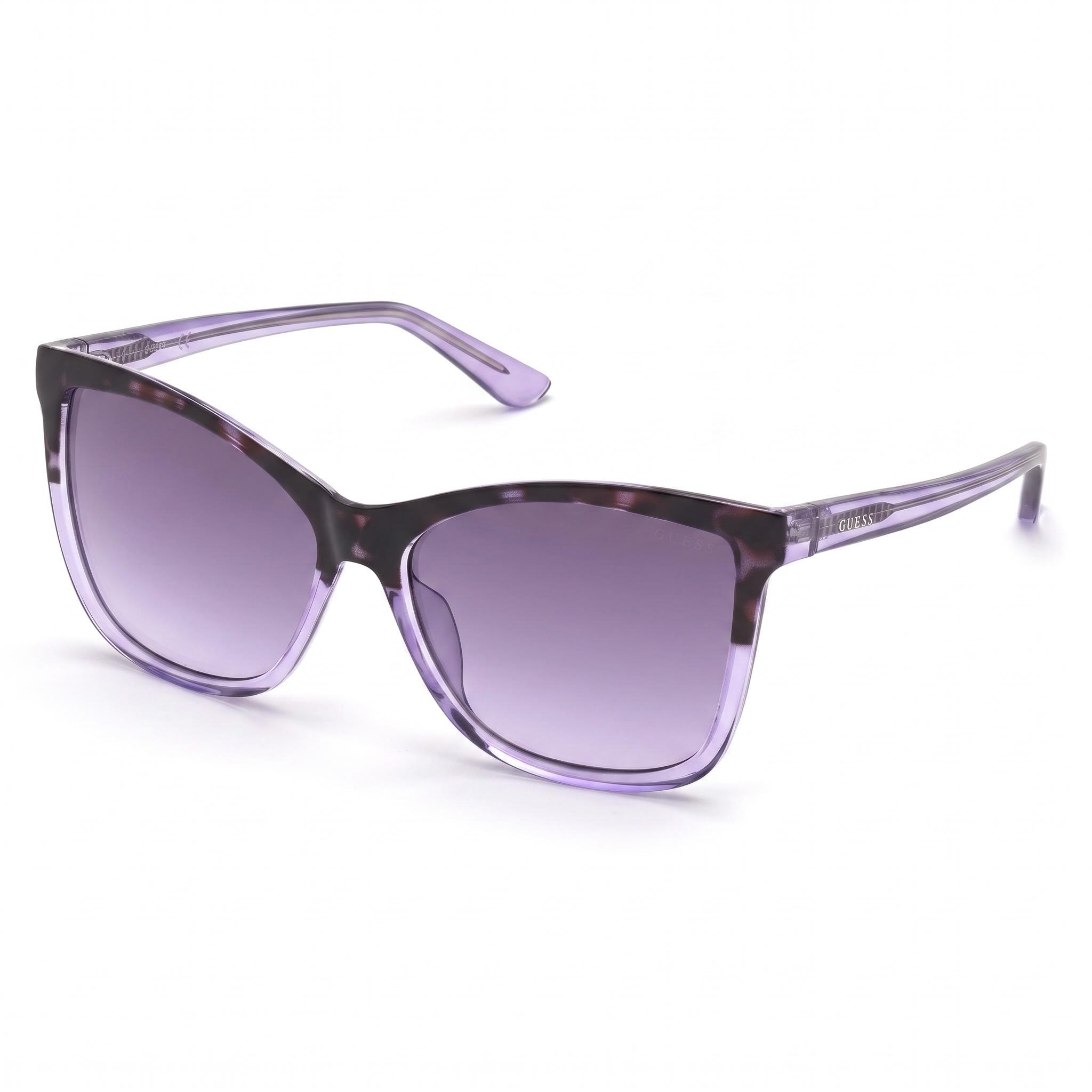 GUESS gu777983z57 Gafas de sol cuadradas de plástico para mujer, color morado degradado, violeta, con protección UV, 57 mm, Photo 1