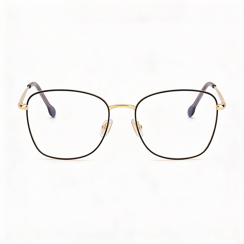 Gafas Isabel Marant clásicas para mujer con montura de acero inoxidable en negro y dorado, 54 mm de ancho de lente