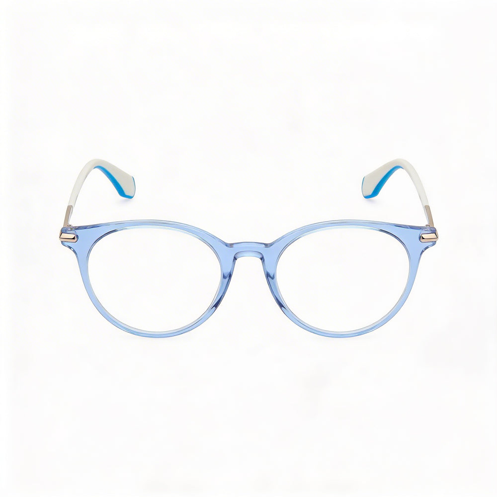 Gafas de plástico unisex Adidas OR5073, color azul claro y blanco, talla 51-18-145, transparentes, graduadas.