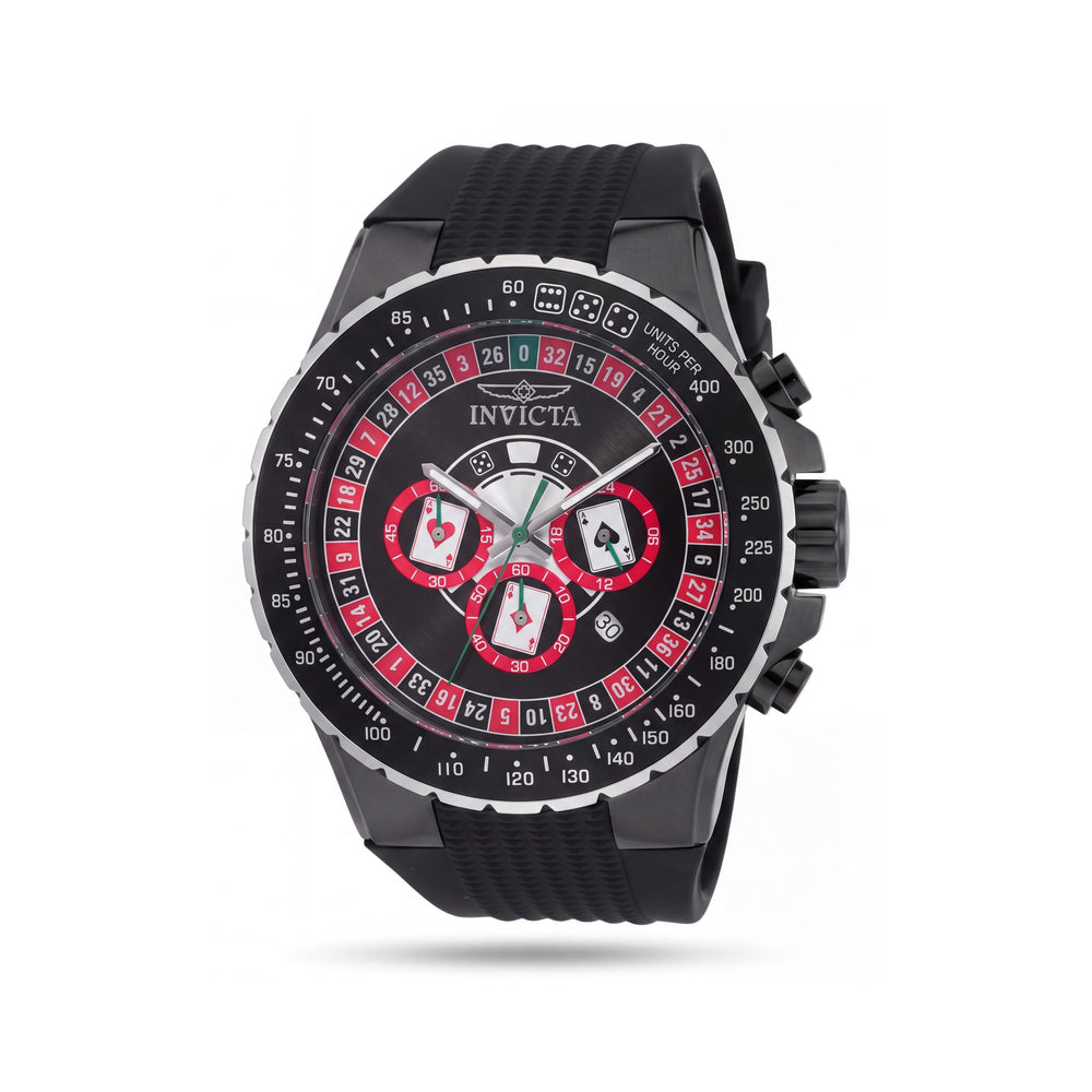 Reloj Invicta Aviator 49849 Unisex con esfera roja, 50 mm, acero inoxidable, cuarzo, resistente al agua, correa de silicona