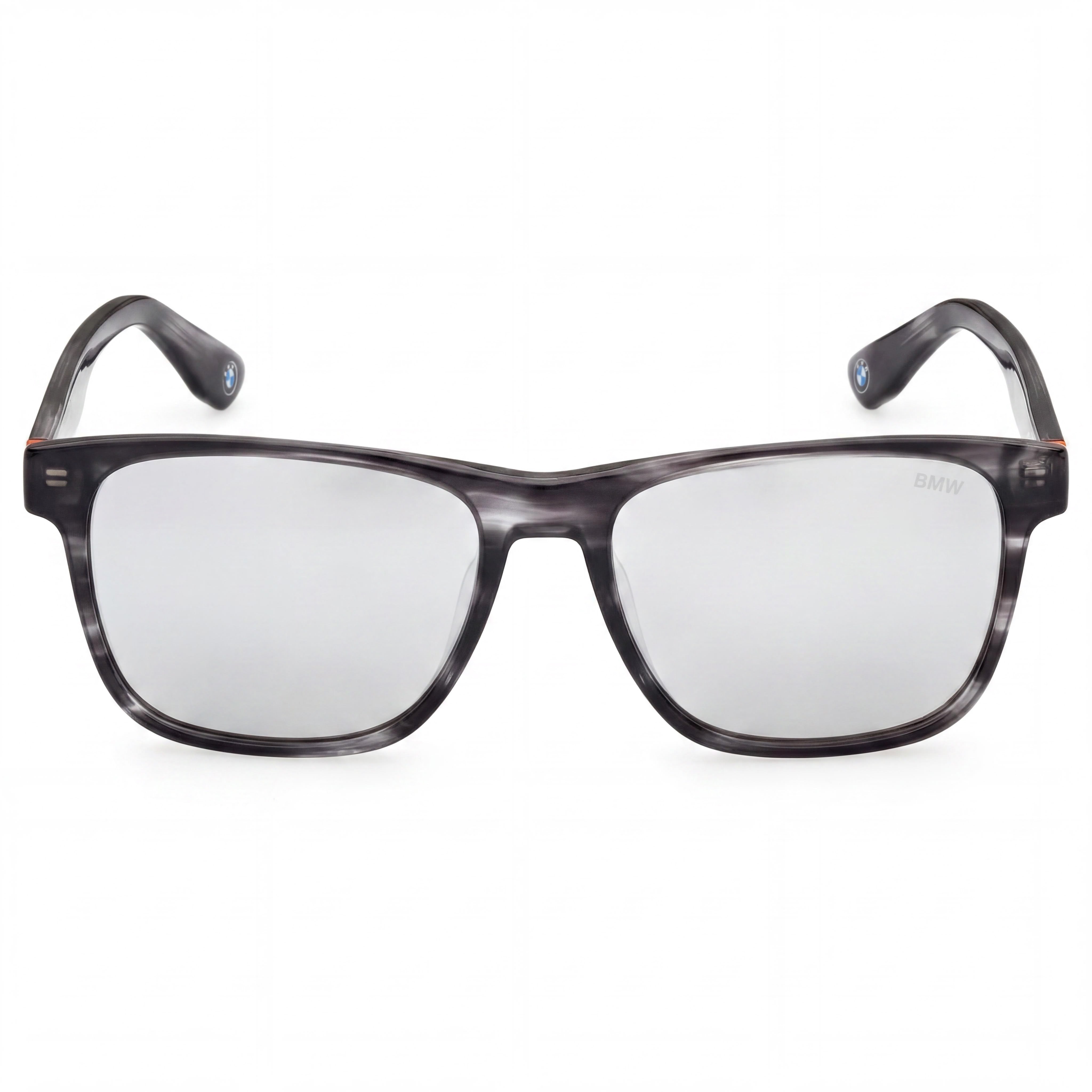 BMW Bw0032 Unisex Grey Striped Plastic Frame Smoke Non-Polarized UV Protection Sunglasses 55mm, Photo 2