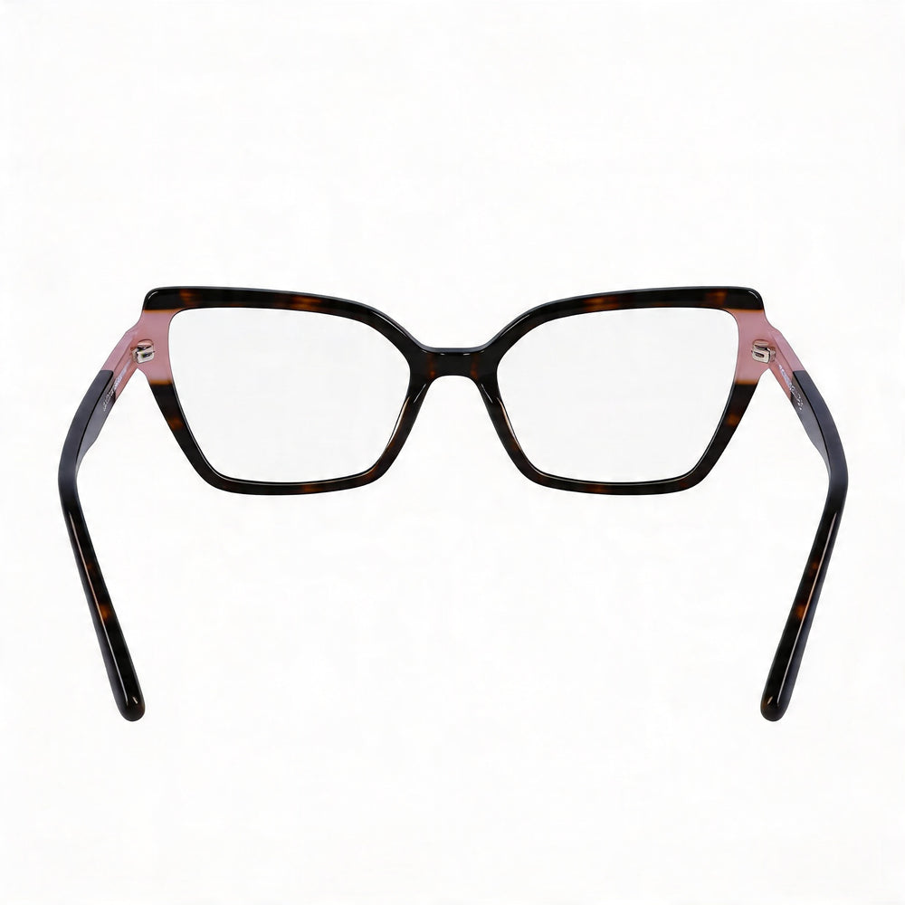 KARL LAGERFELD KL6131 Gafas de sol modernas de acetato para mujer en carey oscuro rosa 53 mm
