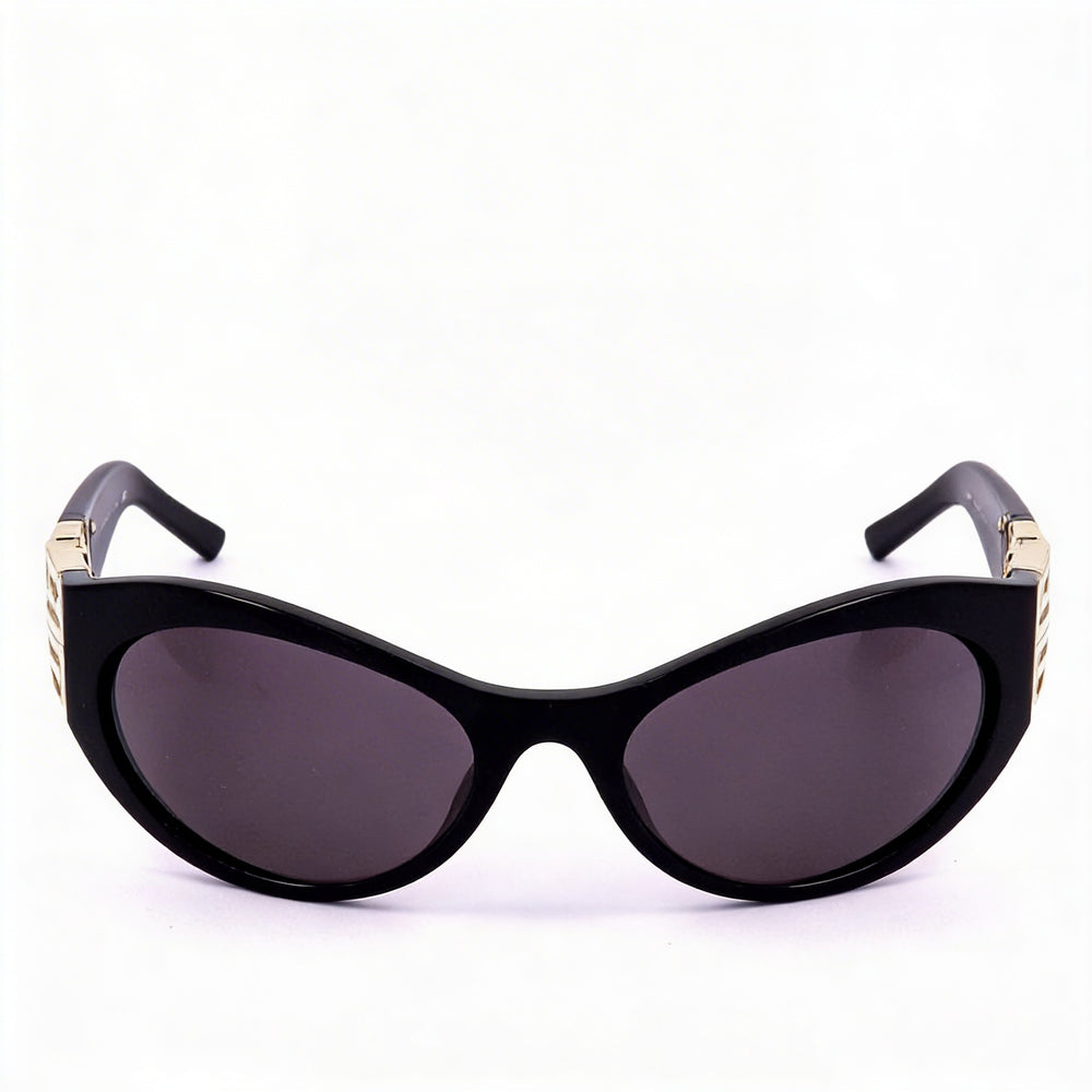 Givenchy Casual Women's Shiny Black Plastic Smoke Non-Polarized 100% UV Protection Sunglasses 63mm