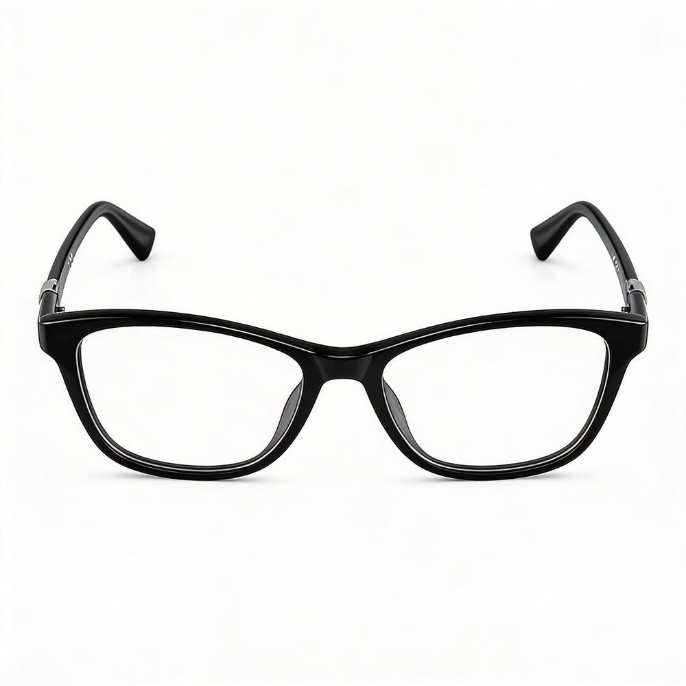 Gafas Pierre Cardin Classic para mujer con montura de plástico, rayas grises y negras, lentes transparentes, talla 53-16-135