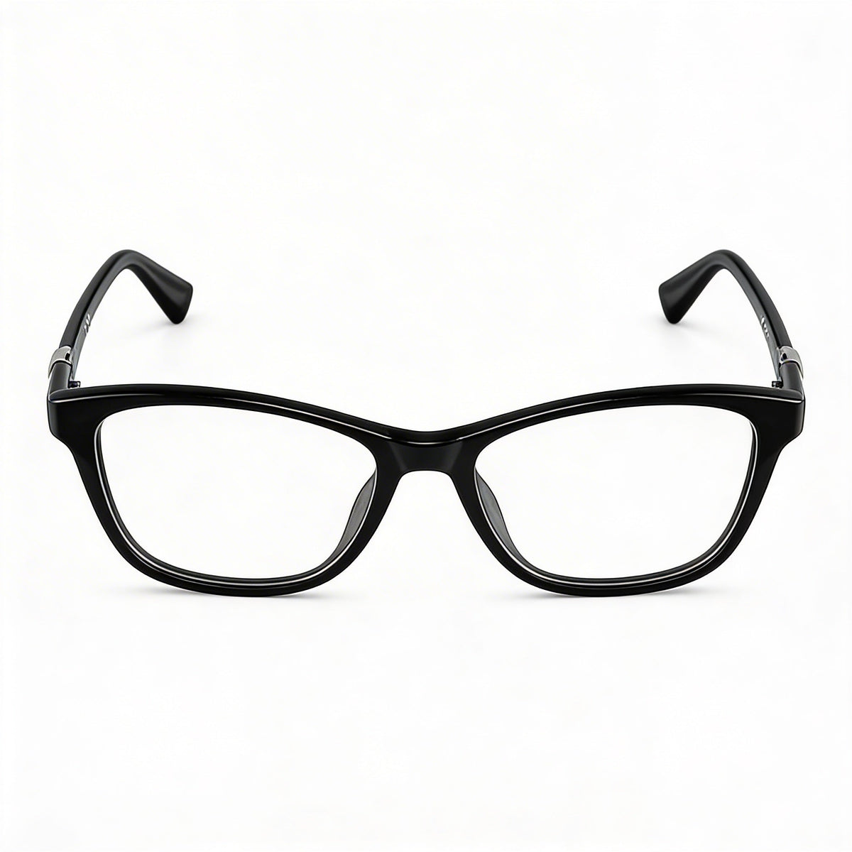 Gafas Pierre Cardin Classic para mujer con montura de plástico, rayas grises y negras, lentes transparentes, talla 53-16-135, Photo 2