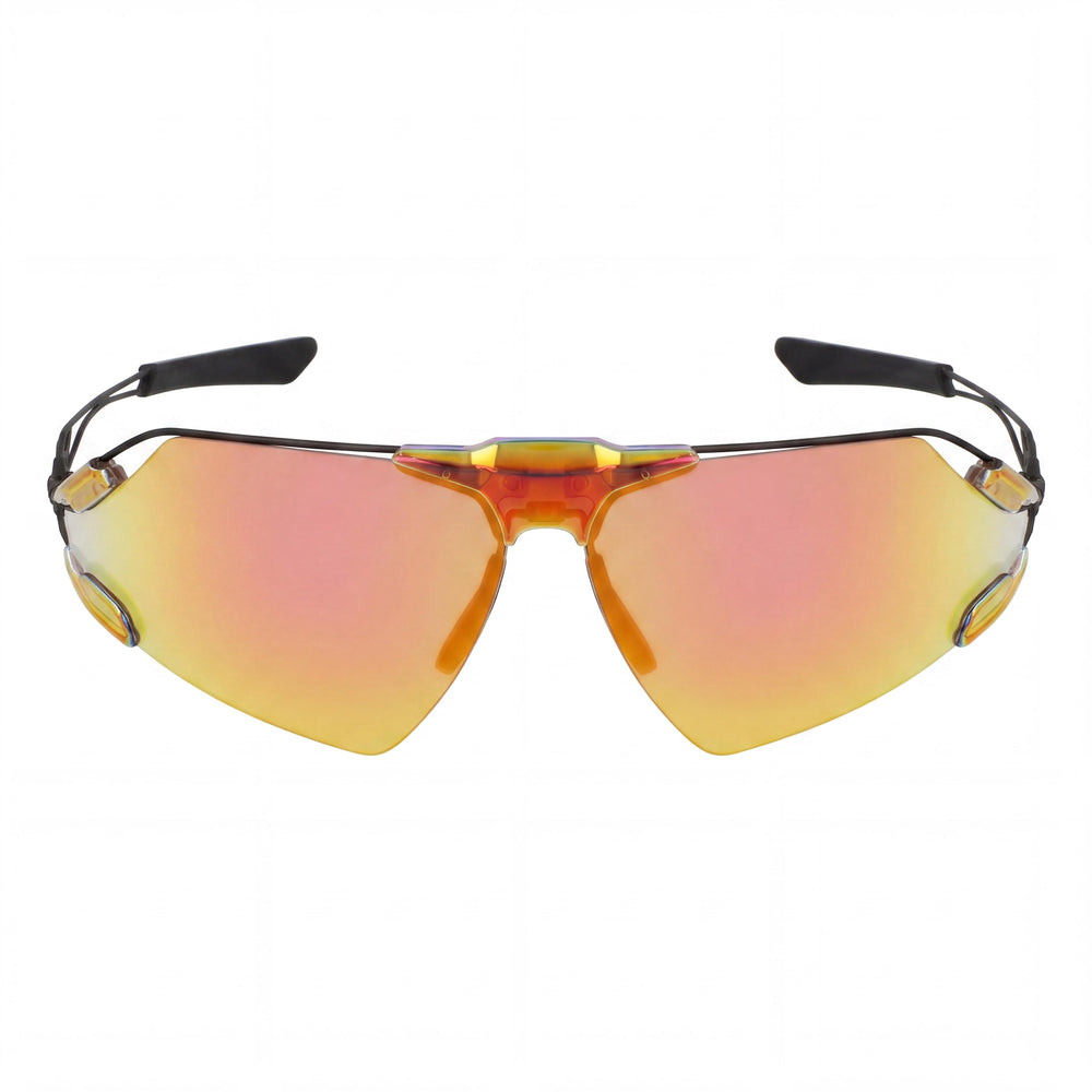 Nike Shield Men's Sunglasses with Total Orange Titanium Frame and Road Orange Mirror Lenses UV 400 76mm