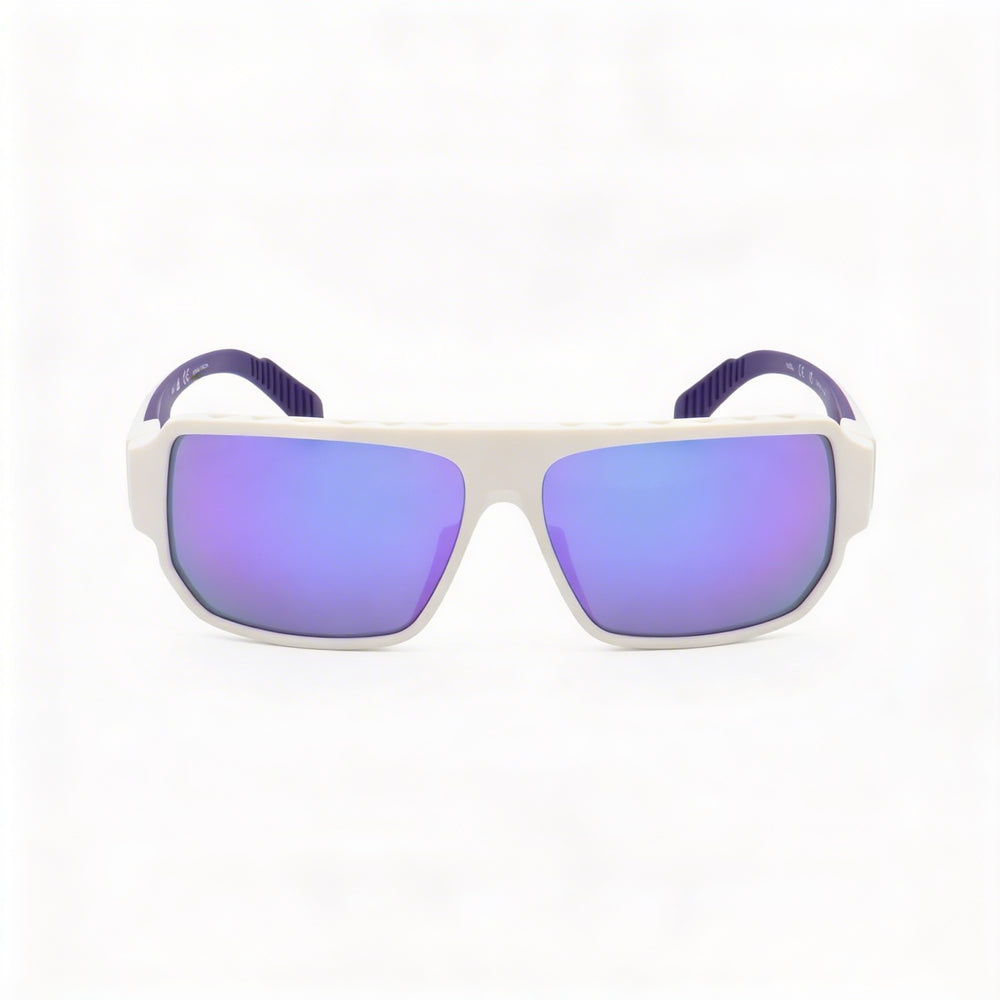 Adidas Casual Men's Plastic Frame White Gradient or Mirror Violet Lenses UV Protection 61-13-140mm