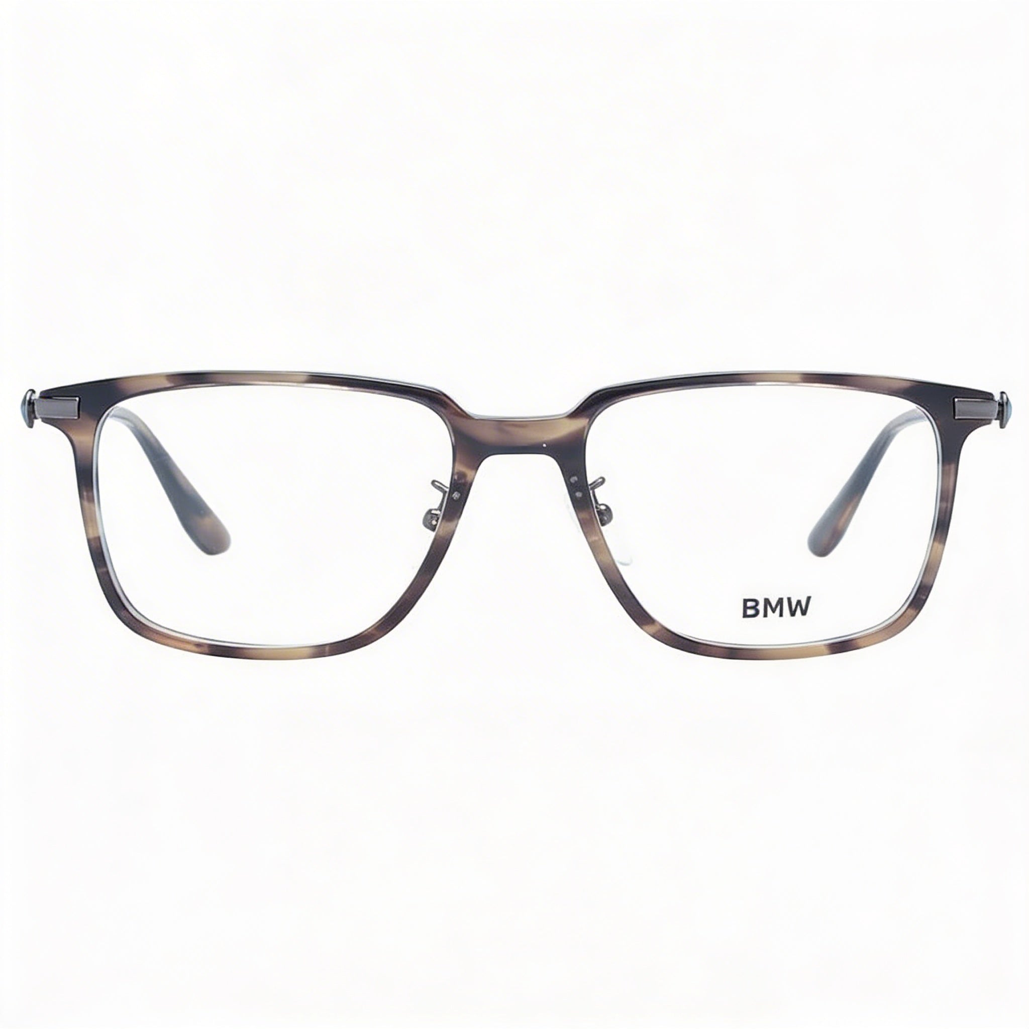 BMW Casual Gray Plastic Full-Rim Frame Eyeglasses for Men with Transparent Plastic Lenses 54mm, Photo 1