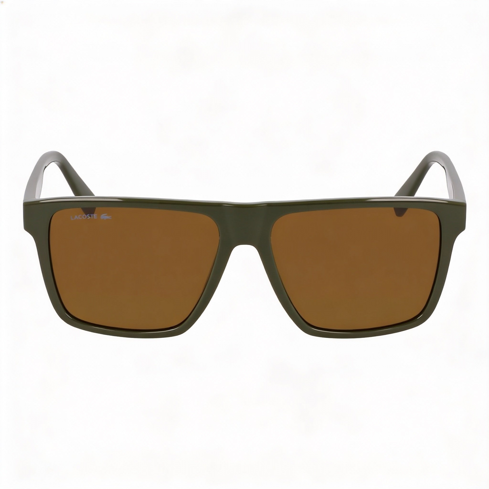 Lacoste L6027s Unisex Plastic Khaki Frame Brown Lenses 57mm UV Protection Sunglasses, Photo 2