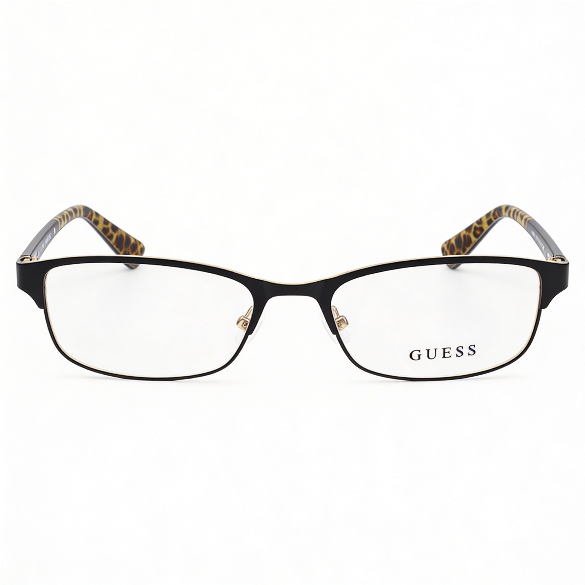 GUESS gu2614 Unisex Eyeglasses with Matte Black & Matte Gold Metal Frame, Non- Lenses 52/17/135, Photo 2