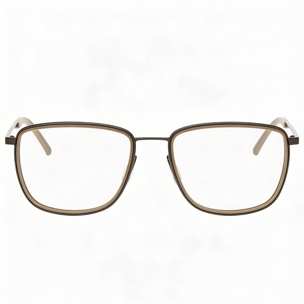 Porsche Modern Acetato Hombre Gris Oscuro, Beige 53mm