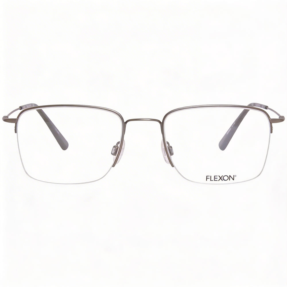 Gafas graduadas unisex Flexon Modern de metal, sin prescripción, color gris plomo, 52-20-140 mm