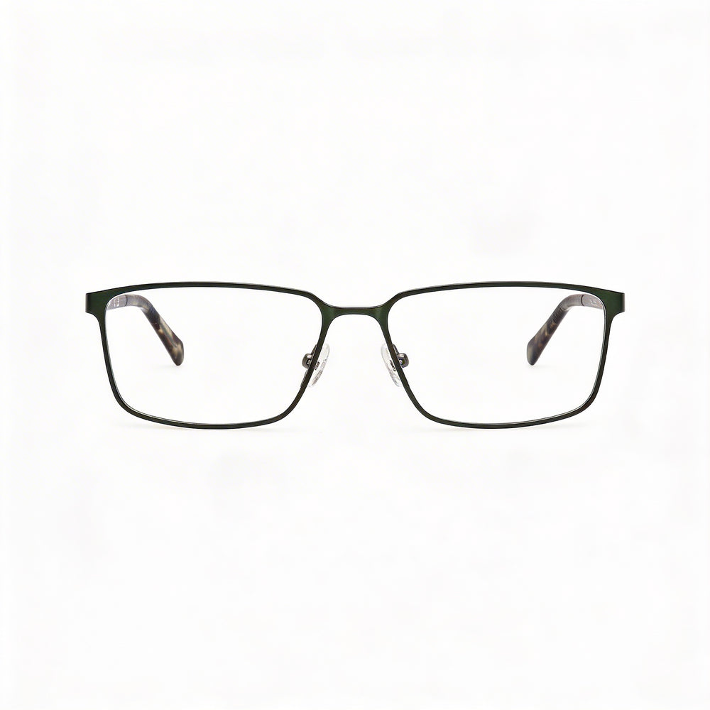 Guess Gu50244 Unisex Metal Frame Eyeglasses Matte Dark Green 55mm