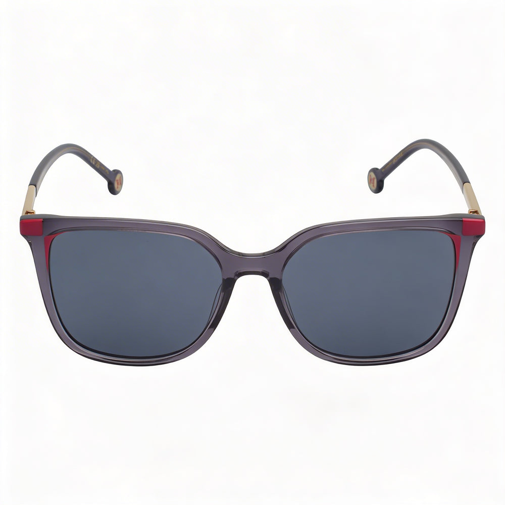 Carolina Herrera Casual Women's Grey Pink Acetate Frame Sunglasses with Polycarbonate Lenses and 100% UV Protection 54mm