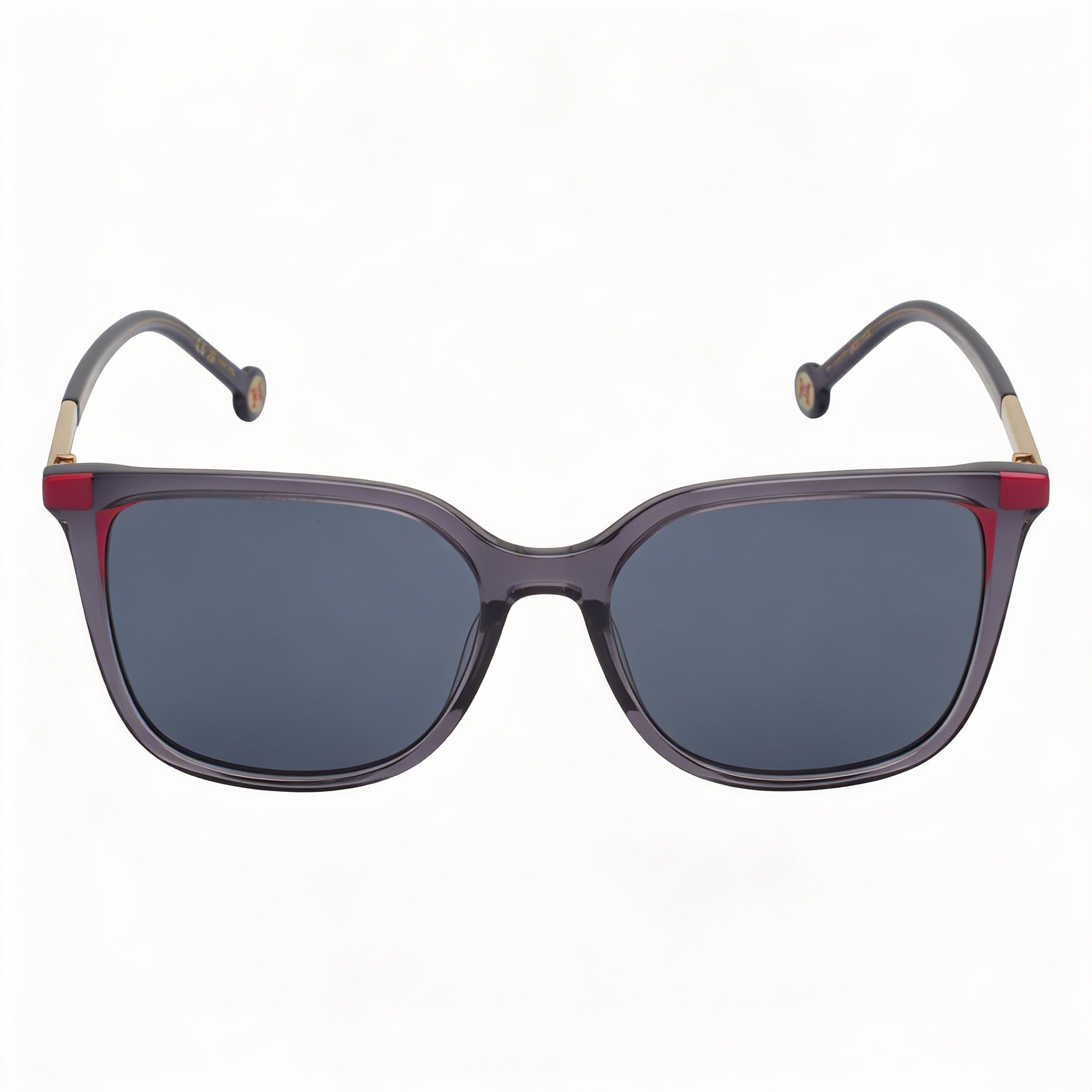 Carolina Herrera Casual Women's Grey Pink Acetate Frame Sunglasses with Polycarbonate Lenses and 100% UV Protection 54mm, Photo 2