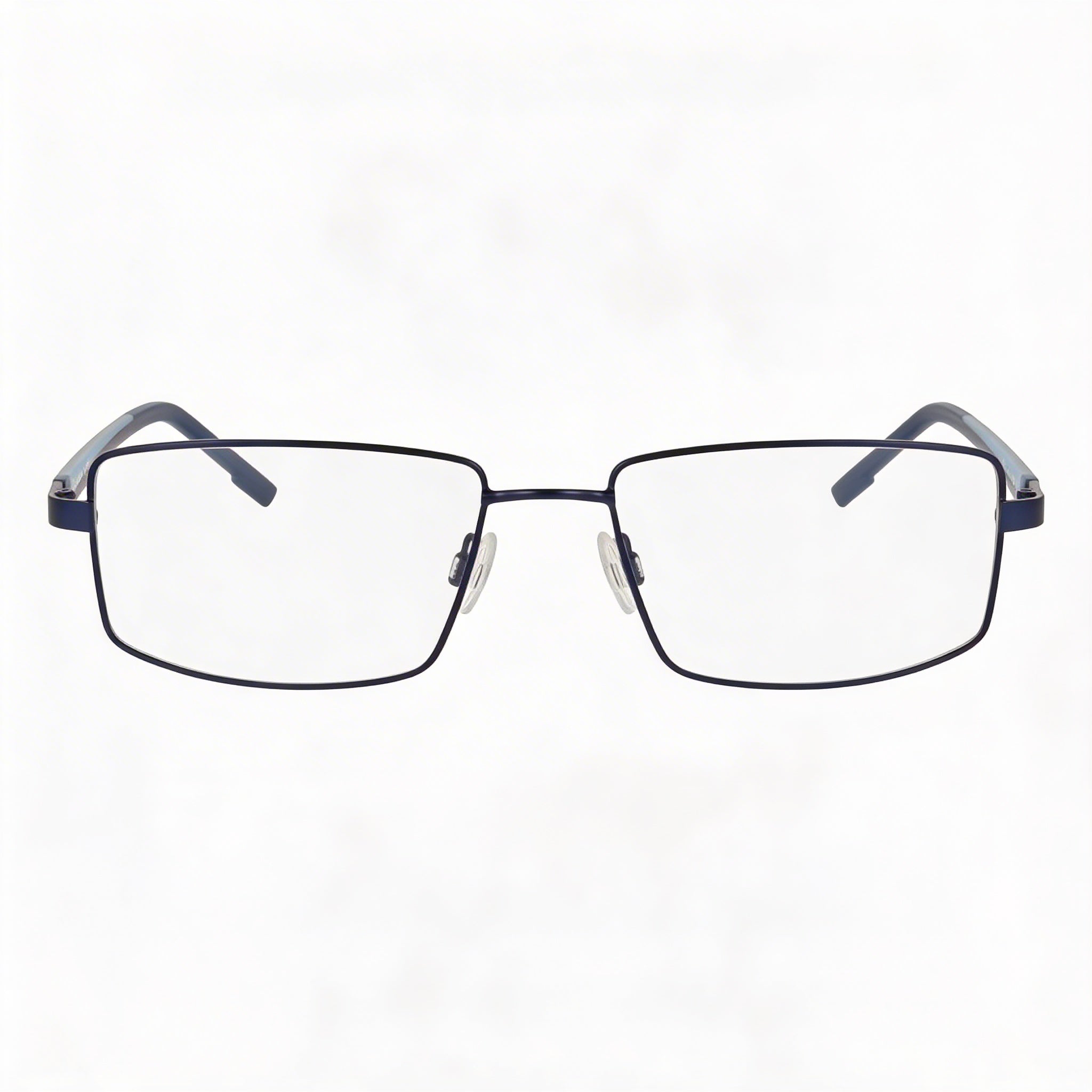 Flexon H6085 Men's Plastic Frame Eyeglasses with Polycarbonate Lenses, Matte Navy, Size 55-17-145, Photo 2