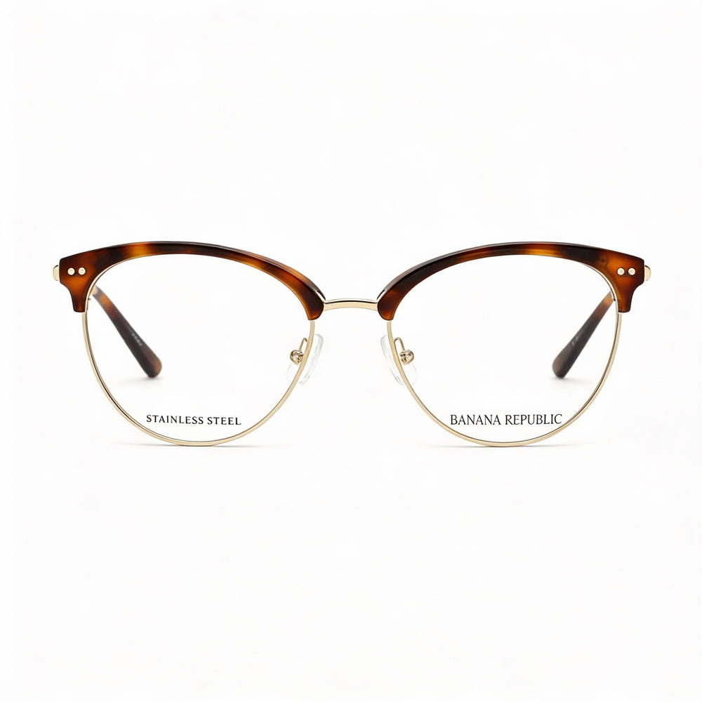 Gafas de vista BANANA REPUBLIC Loraine para hombre con montura de plástico color marrón habano y lentes de 52 mm