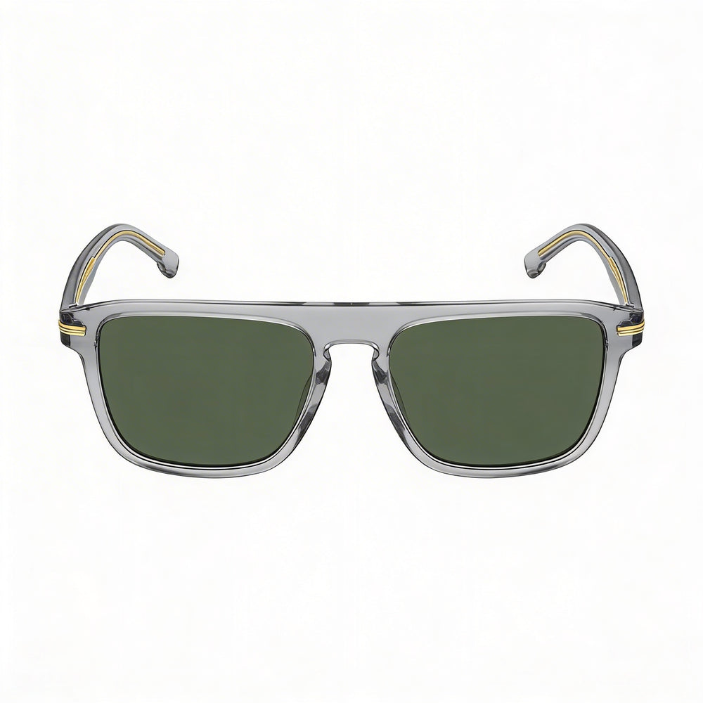 Hugo Boss Style & Expression - Gafas de sol para mujer, montura gris y verde, con protección UV (56-17-145)