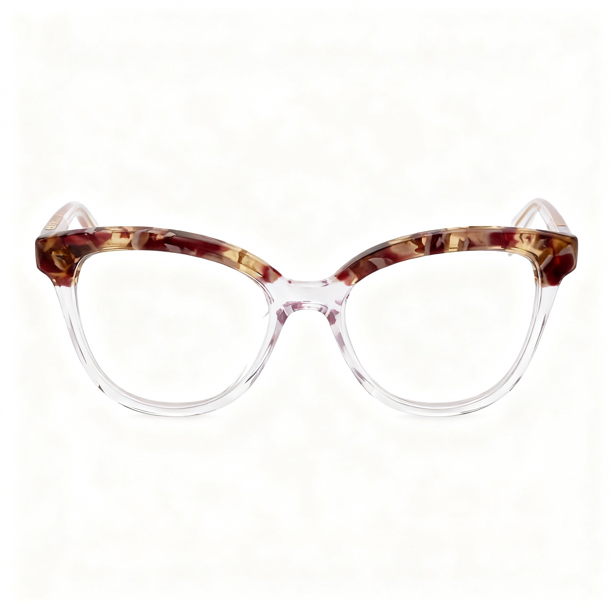 TOUS Square Women's Prescription Optical Cellulose Acetate Frames Transparent Pink 53-18-135