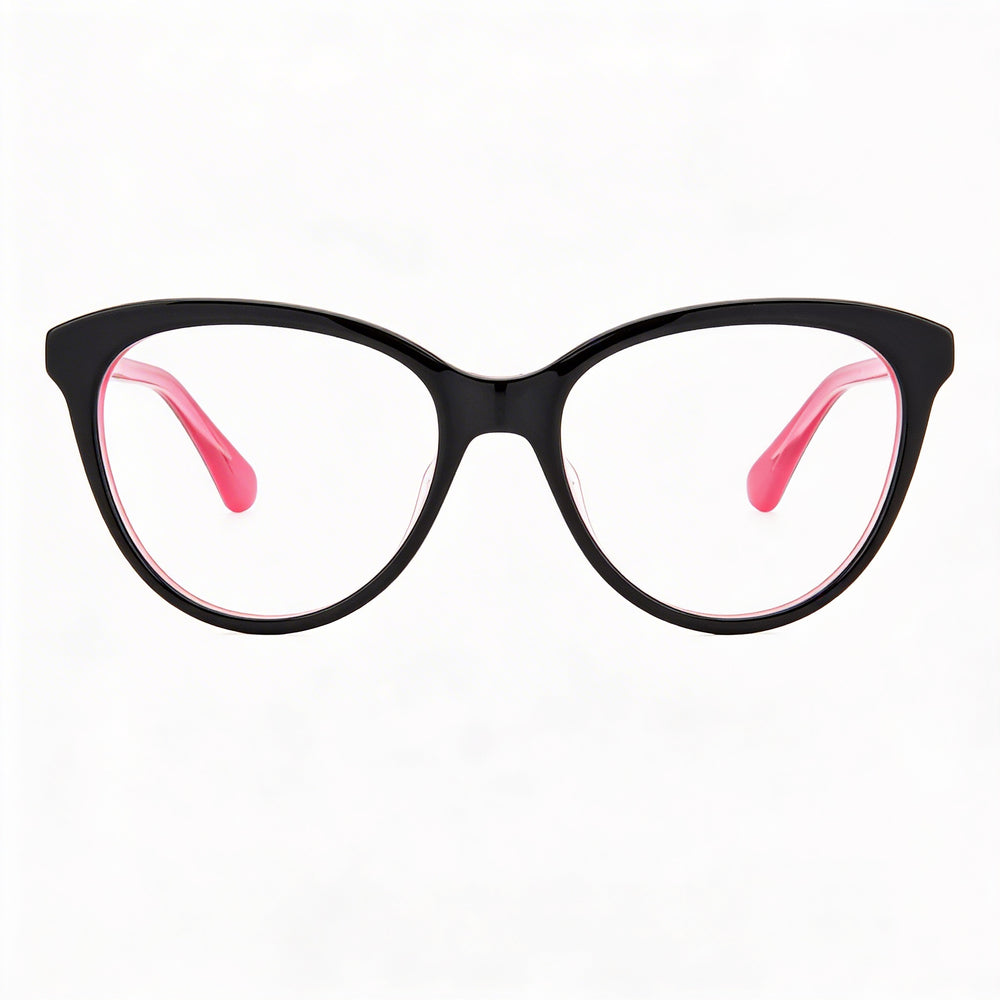 Gafas graduadas Kate Spade New York Modern para mujer, montura completa, acetato, color negro y rosa, 48-15-135 mm