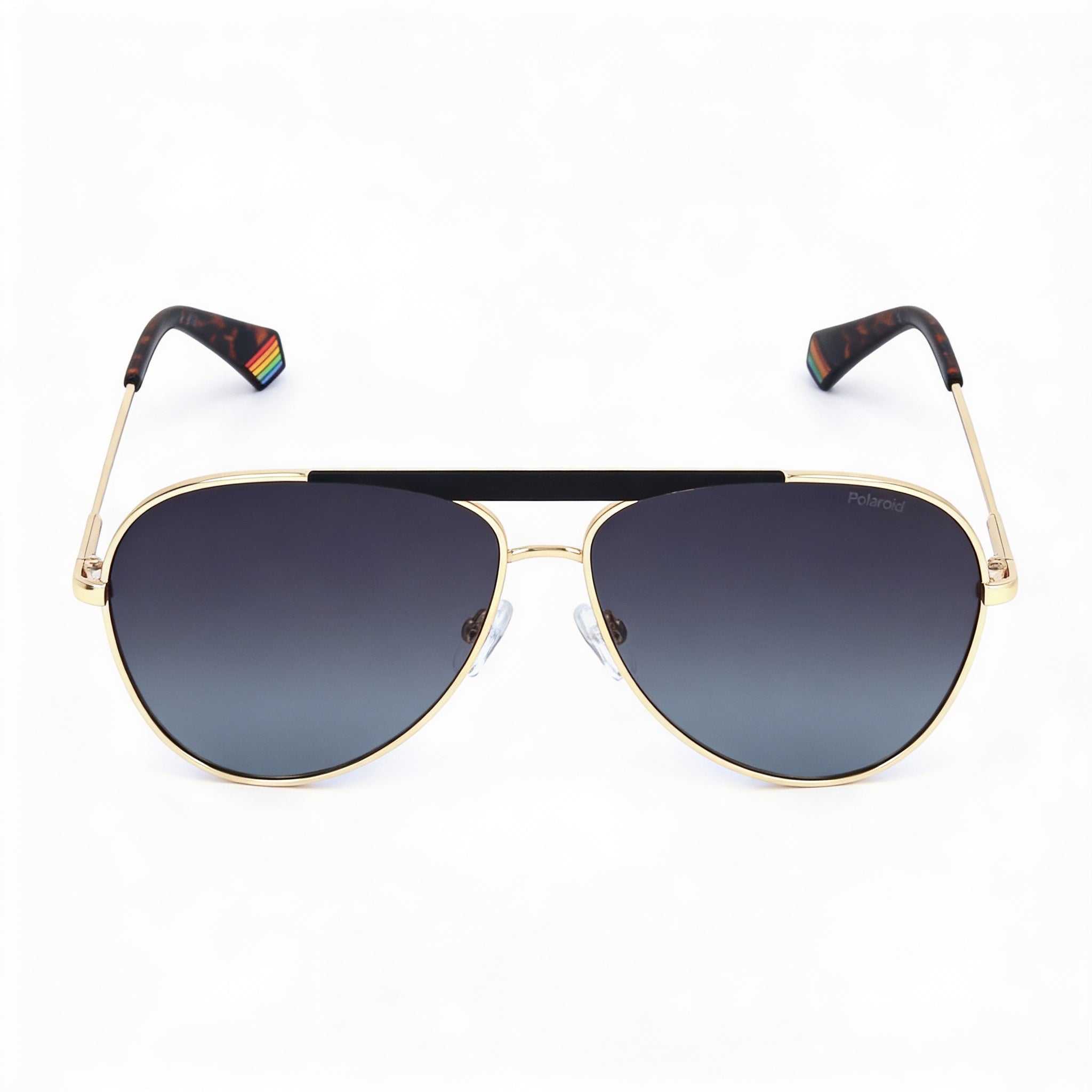 Gafas de sol unisex Polaroid Casual, color dorado, negro, aleación de acero, gris, con protección UV, 61 mm, Photo 2