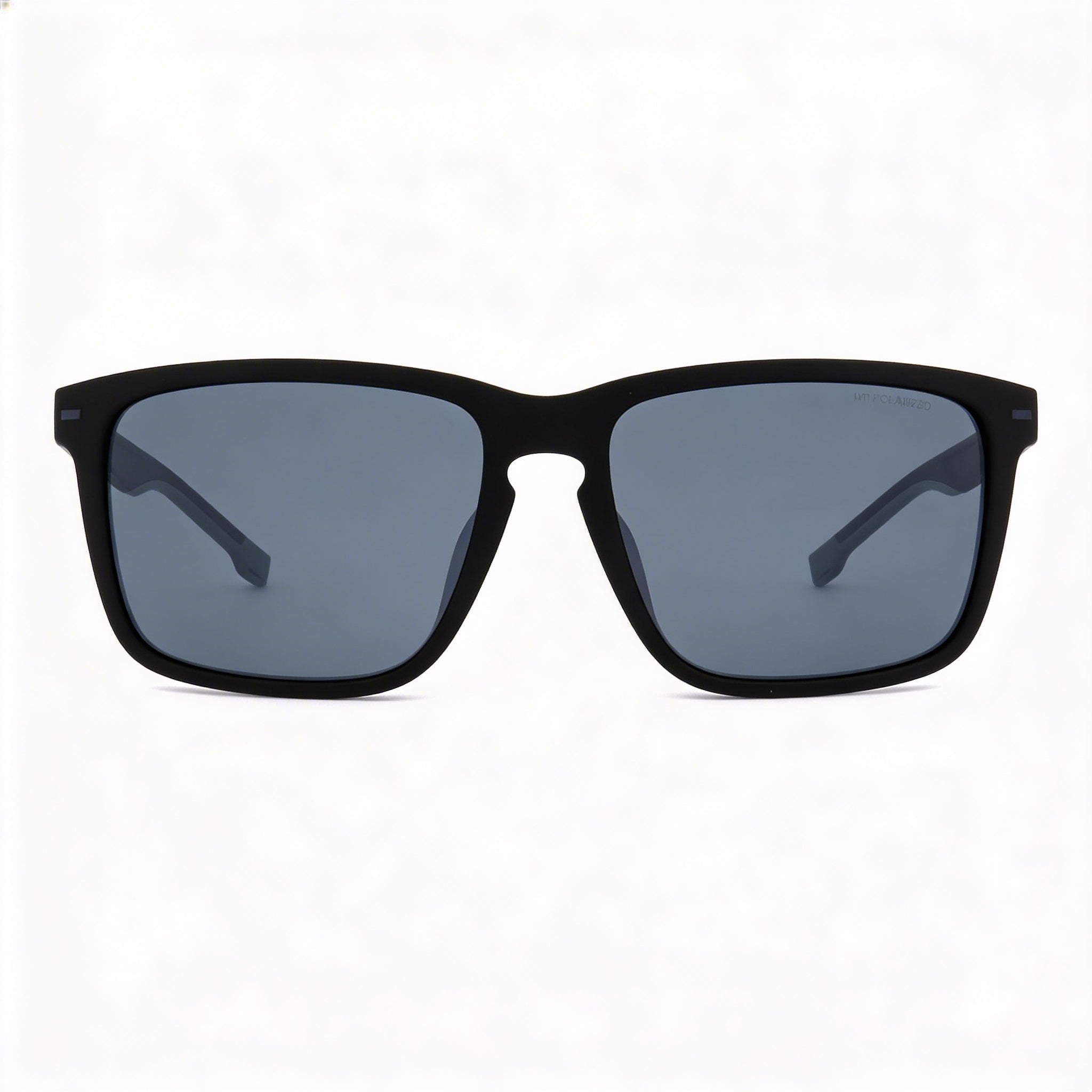 Hugo Boss Contemporary Unisex Matte Black Grey Frame Dark Grey Lens Polycarbonate Non-Polarized 59mm, Photo 2