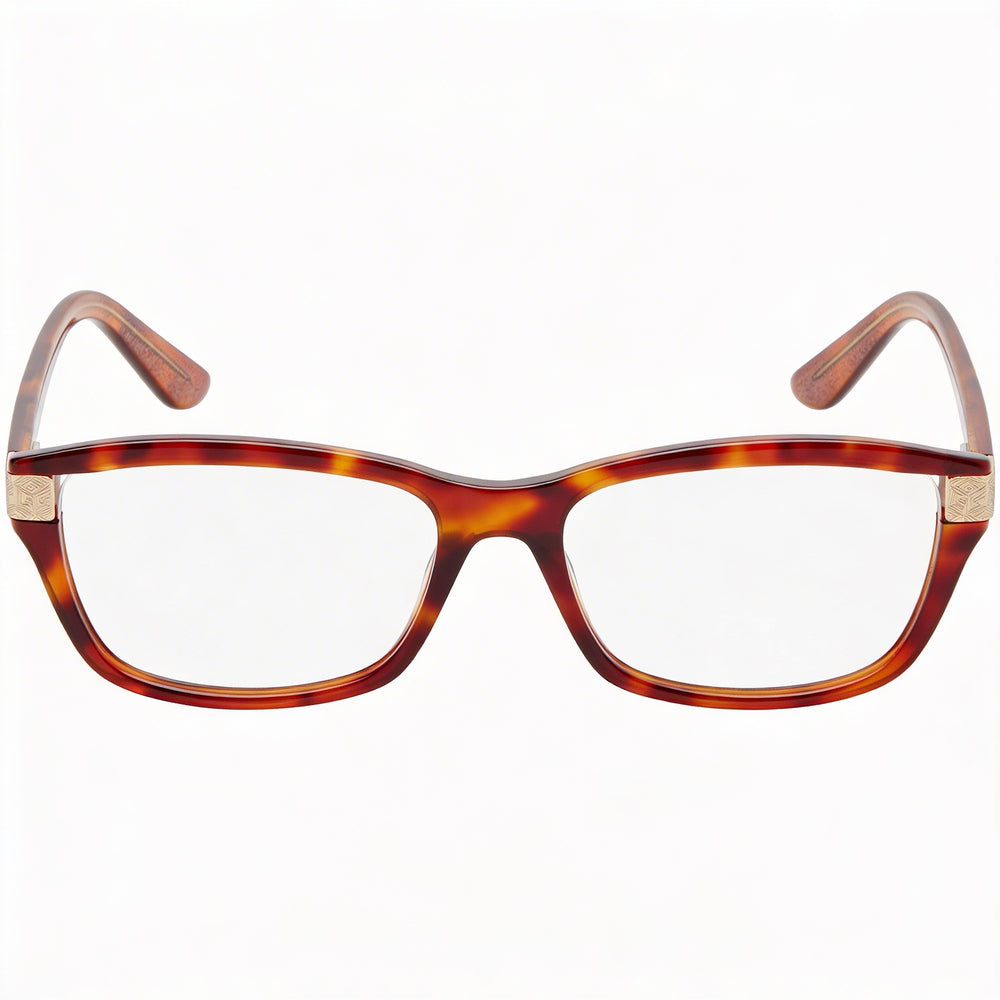 Guess Modern Women's Blonde Havana Plastic Frame Eyeglasses with Polycarbonate Lenses 54-16-140