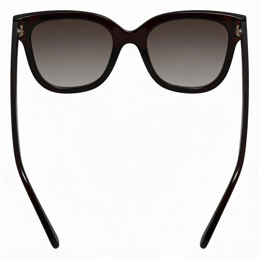 Ferragamo SF1066S Women's Crystal Brown Plastic Frame Grey Gradient UV Sunglasses 52mm