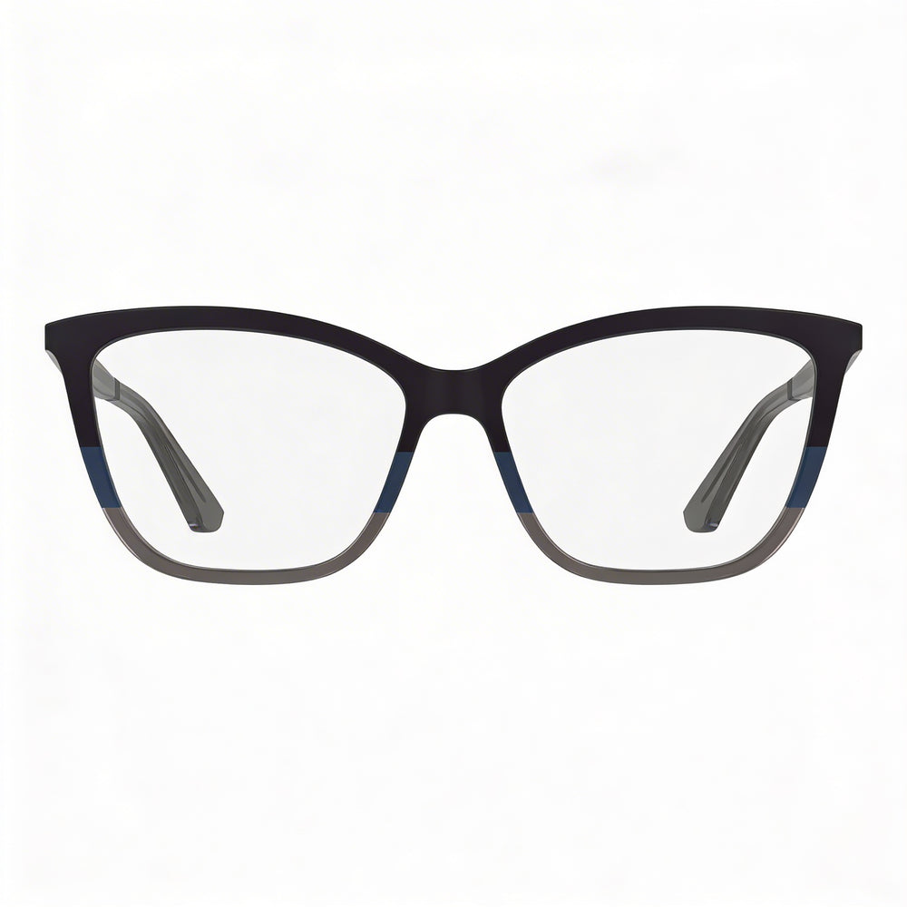 Calvin Klein Modern Unisex Acetate Frame Polycarbonate Lens Prescription Eyeglasses Black/Blue/Grey 53mm