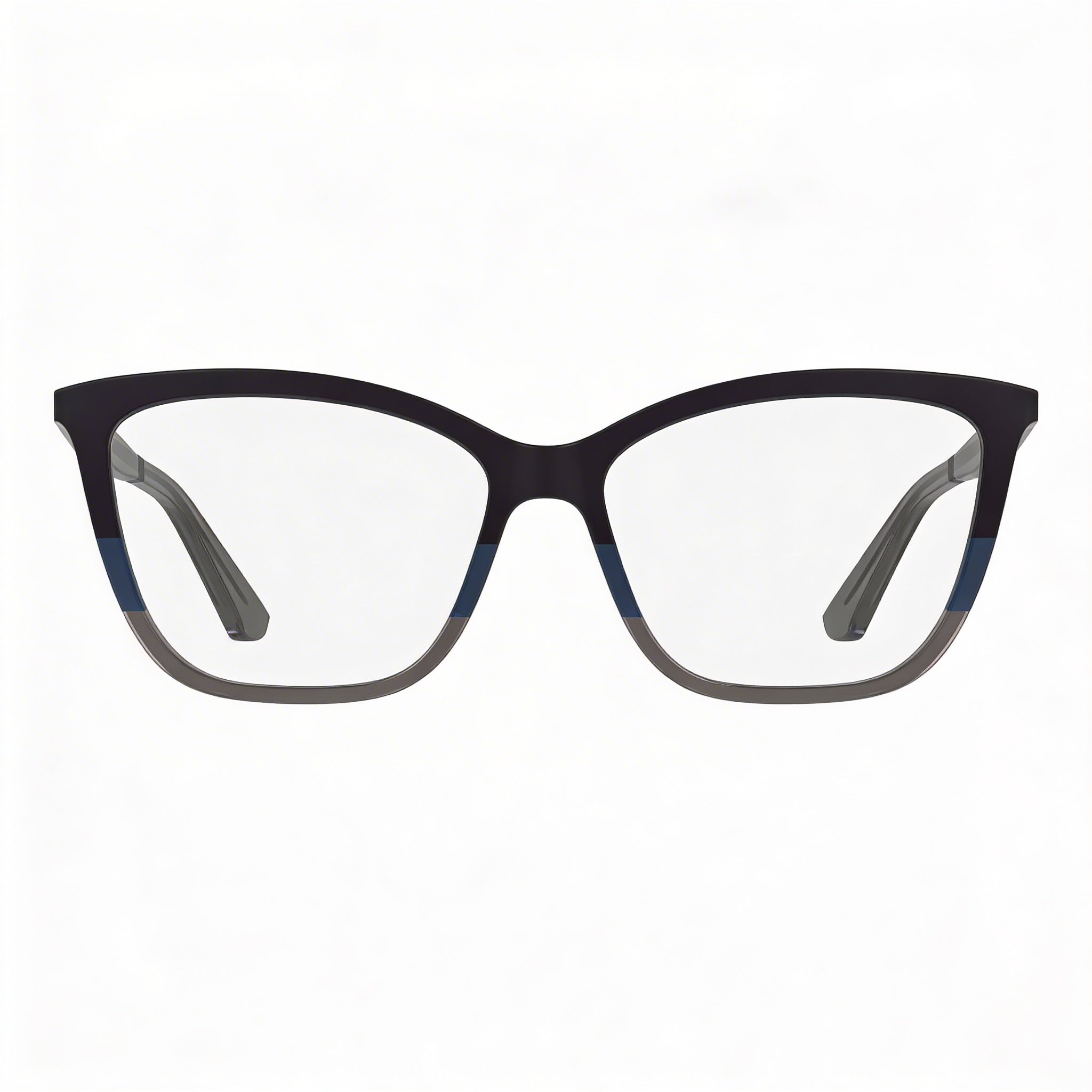 Gafas graduadas Calvin Klein Modern Unisex con montura de acetato y lentes de policarbonato, color negro/azul/gris, 53 mm, Photo 2