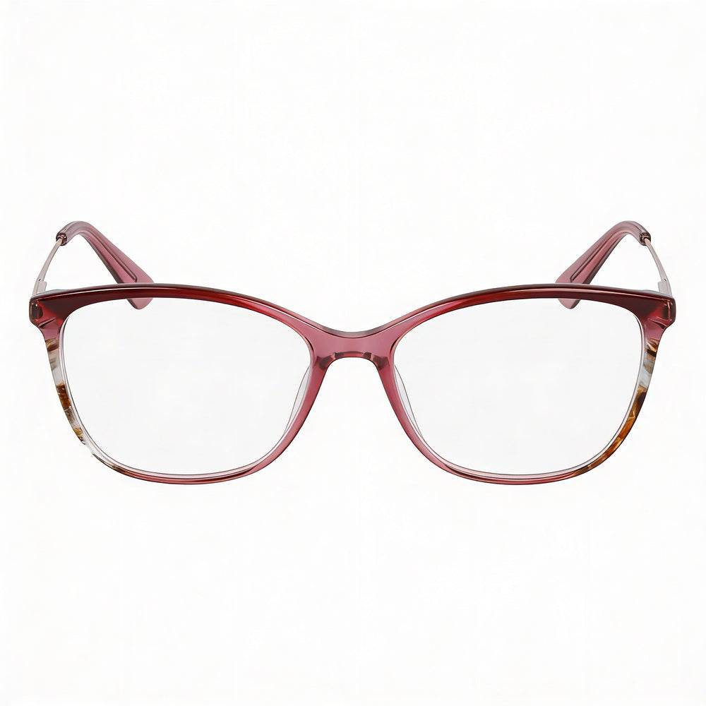 Gafas Anne Klein Ak5090 para hombre, color merlot, con montura metálica y lentes transparentes de policarbonato, talla 54-16-135