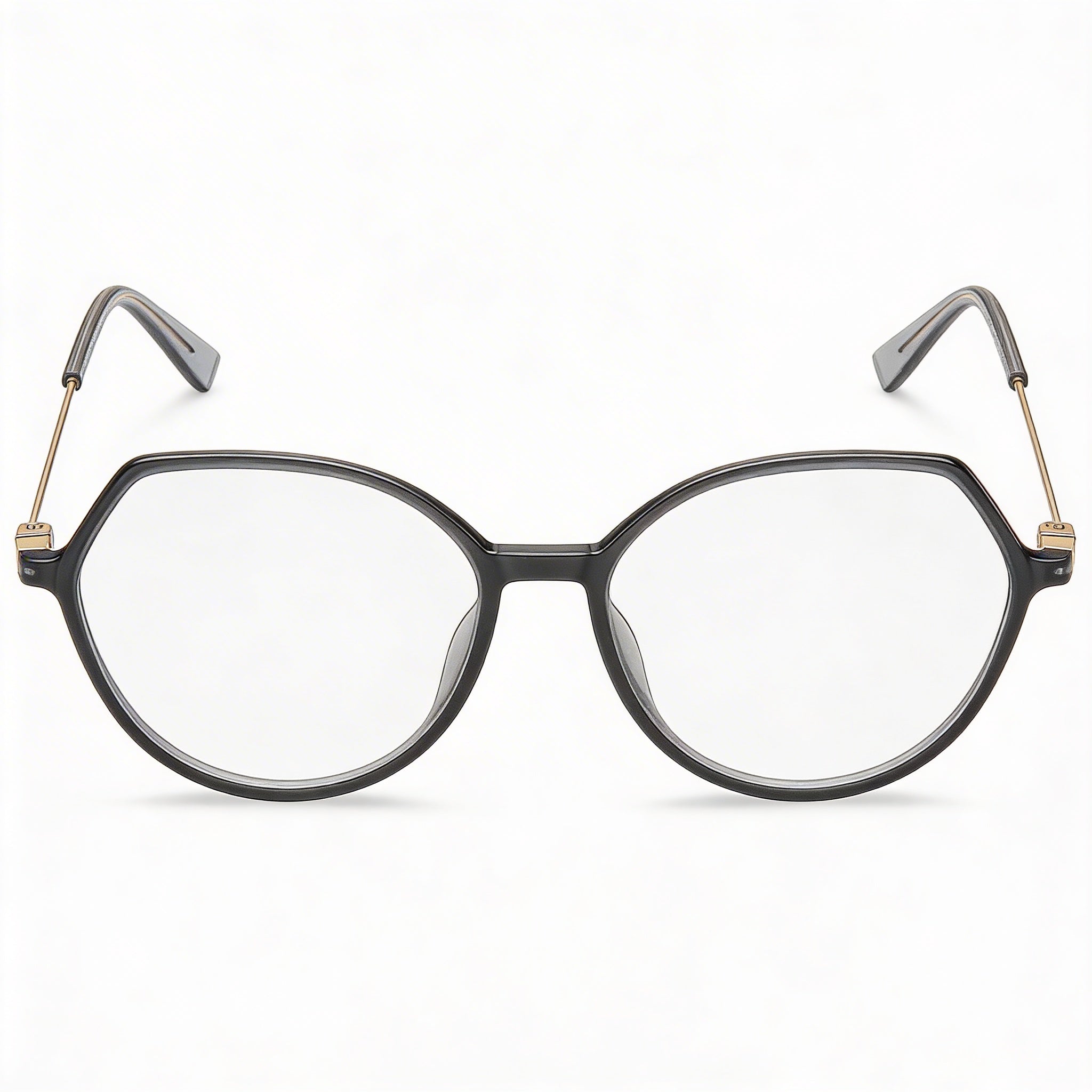Tommy Hilfiger Round Geometrical Women's Gray POLYAMIDE INJ-GRIL. Optical Eyeglasses 54mm Lens Width, Photo 2