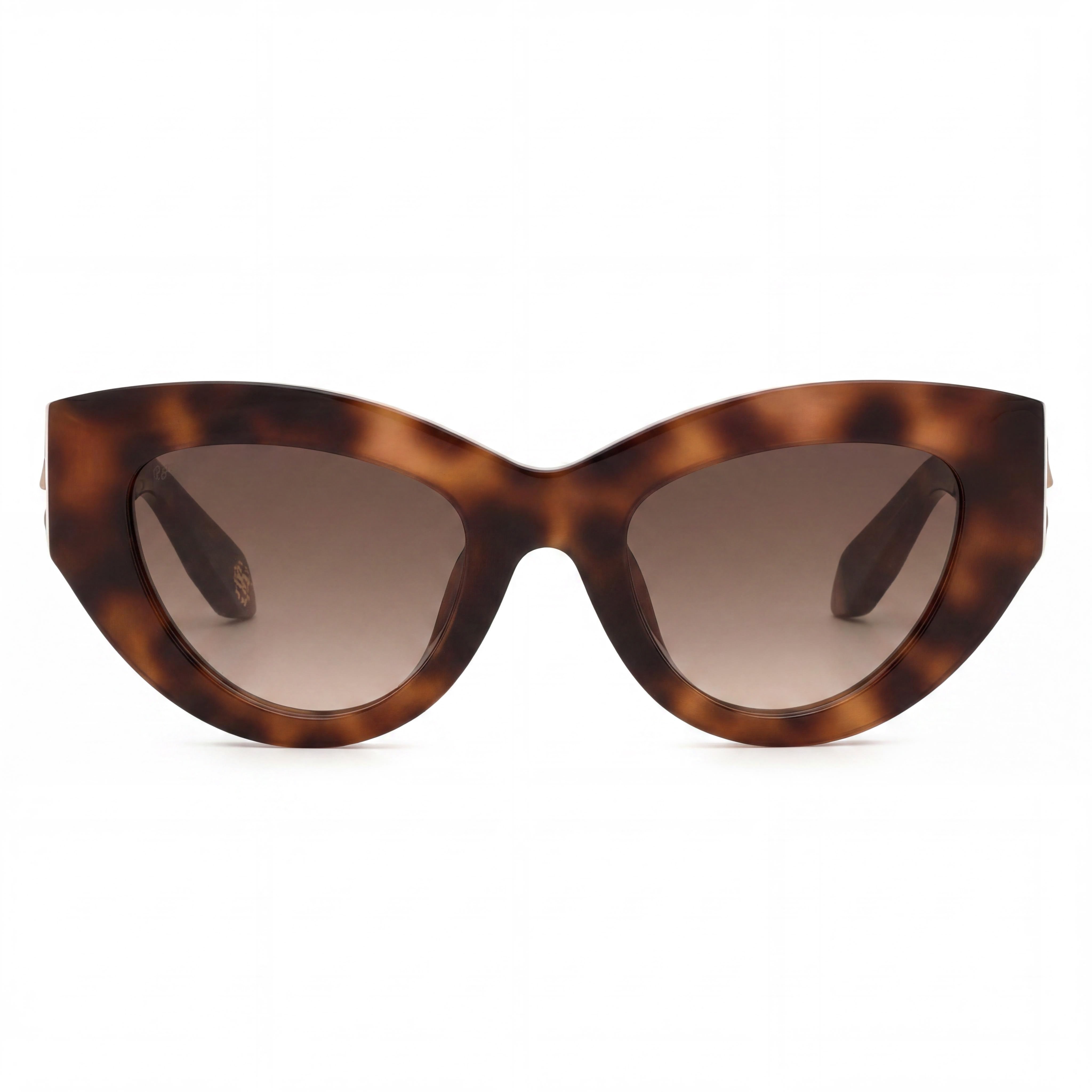 Just Cavalli Src009m Women's Shiny Vintage Havana Plastic UV Protected Sunglasses with Avana Scura Lucida Lenses 51mm, Photo 2