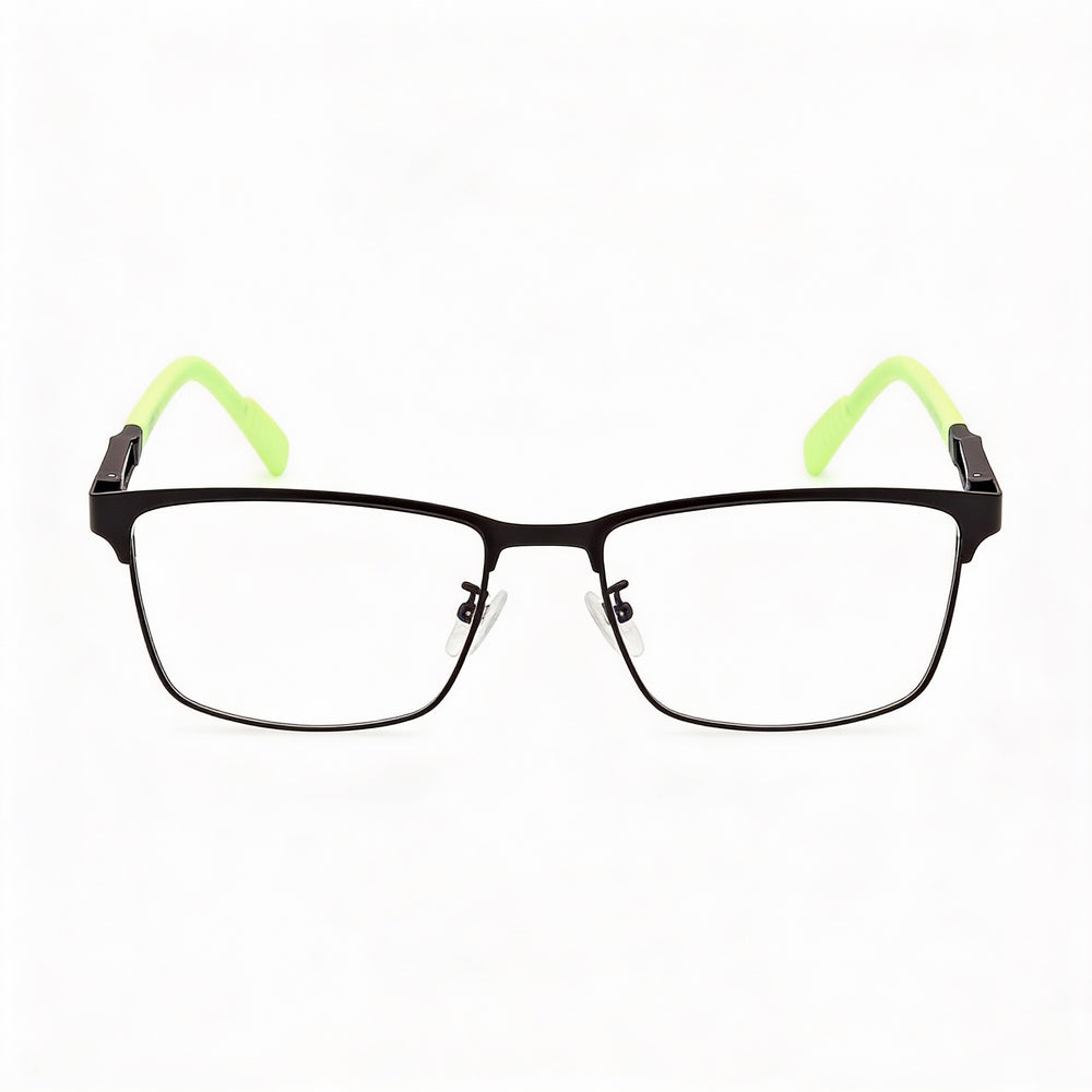 Gafas adidas Navigator con montura metálica para hombre con acabado en negro mate y verde claro mate, 55 mm