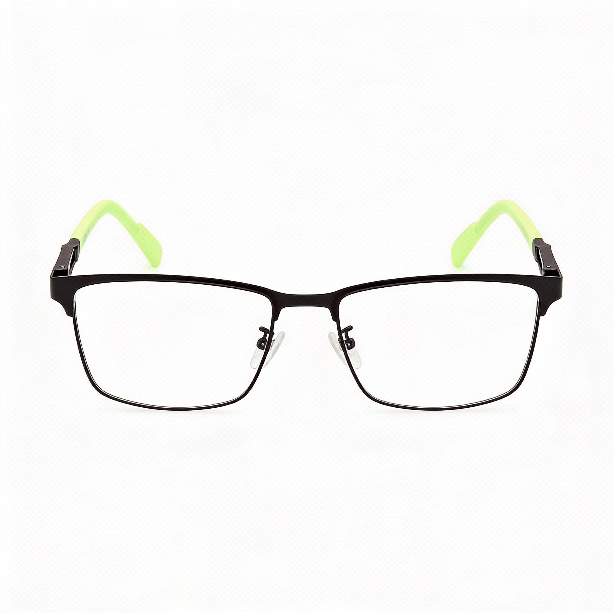 Gafas adidas Navigator con montura metálica para hombre con acabado en negro mate y verde claro mate, 55 mm, Photo 2