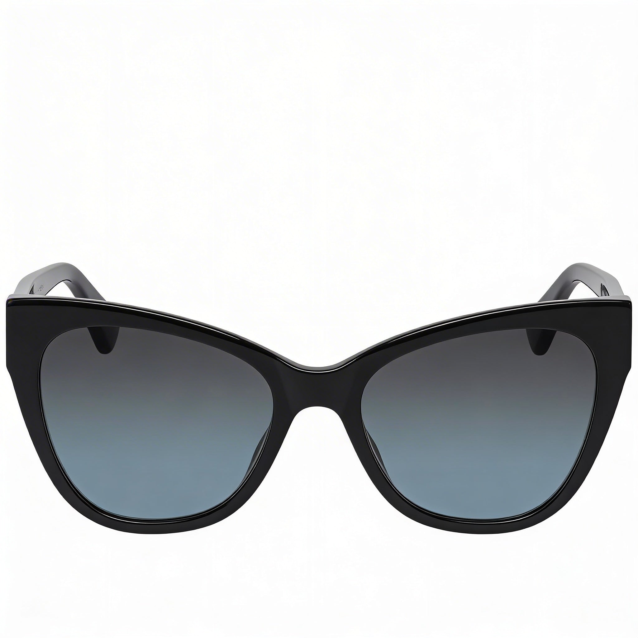 Gafas de sol Moschino MOS056/S para mujer, estilo mariposa, con montura de acetato negro, lentes grises y azules degradados, no polarizadas, 54 mm, Photo 2