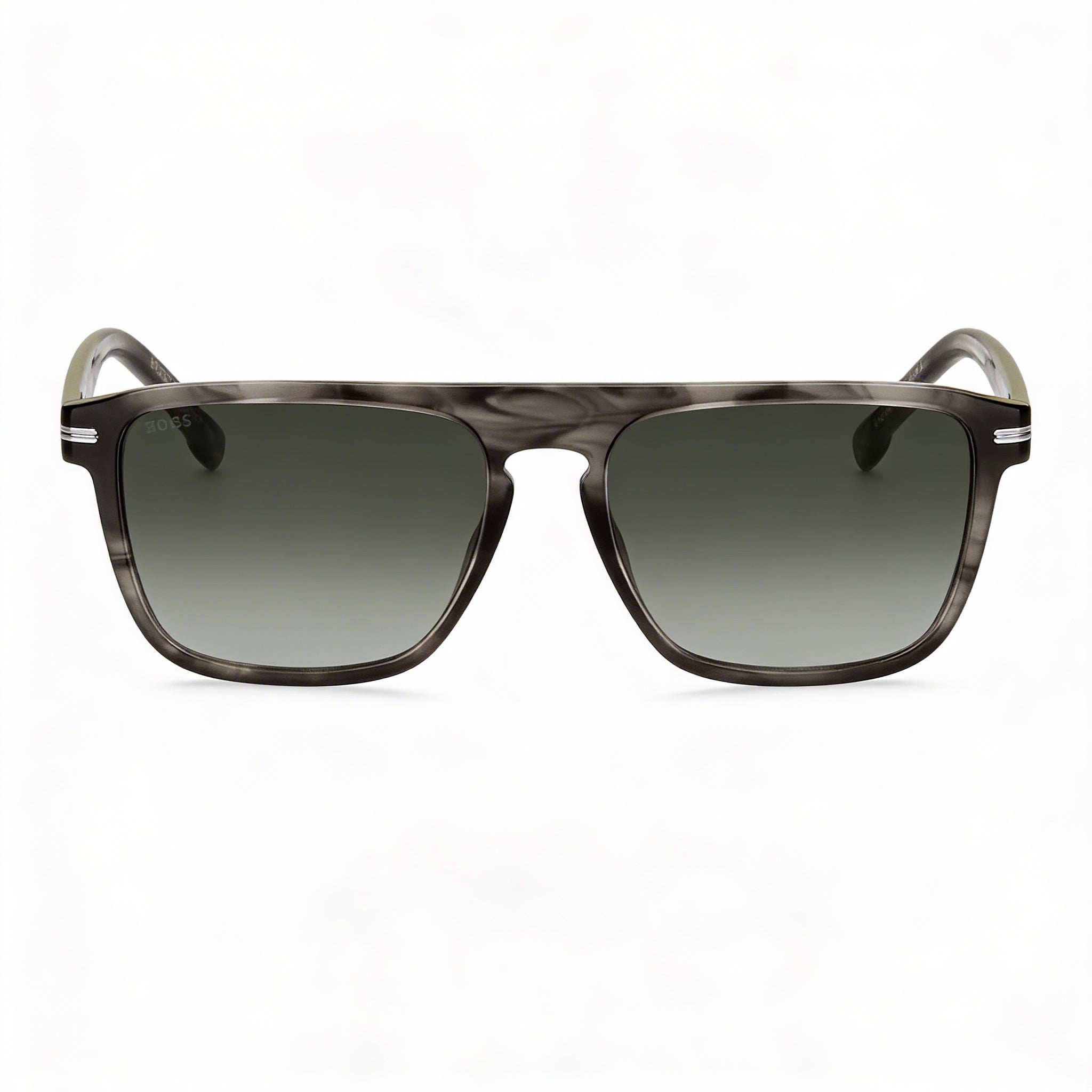 Gafas de sol Hugo Boss BOSS 1599/S para mujer, estilo y expresión, en acetato gris cuerno, con lentes verdes degradadas con protección UV, de 56 mm, Photo 2