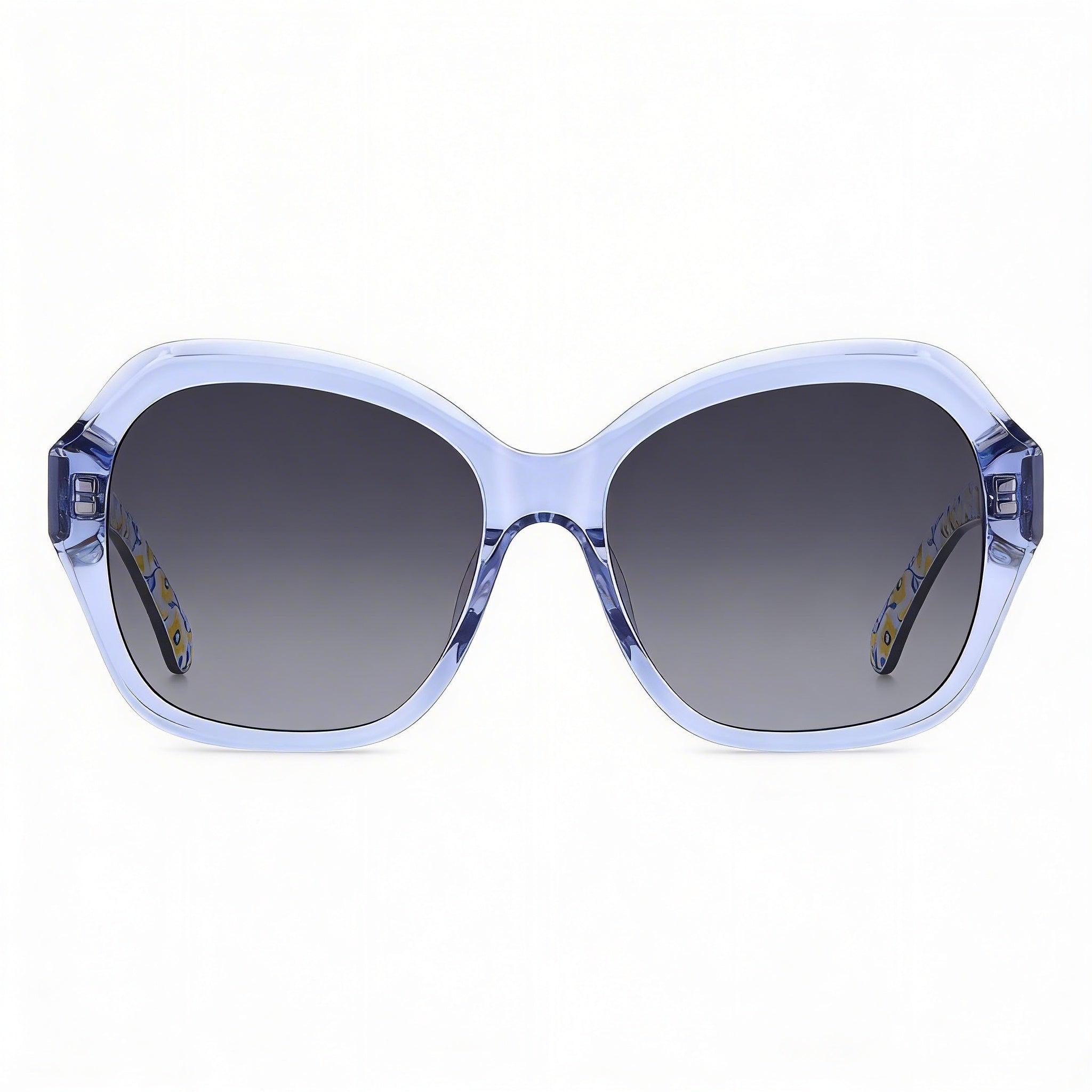 Gafas de sol Kate Spade New York para mujer, estilo casual, con montura de acetato azul y lentes sombreados en gris oscuro, 55 mm, Photo 2