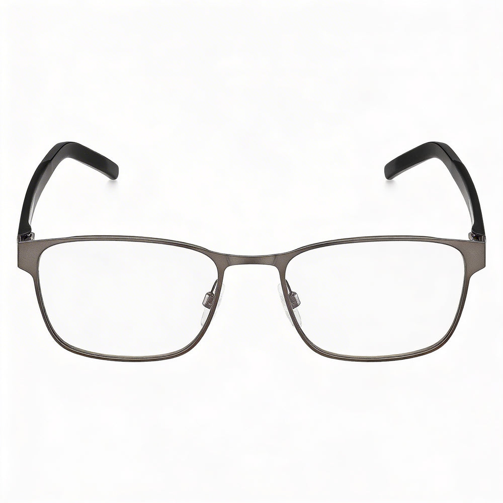 Gafas rectangulares de acero inoxidable semi mate rutenio oscuro Tommy Hilfiger T. Hilfiger 1769 para hombre 55mm