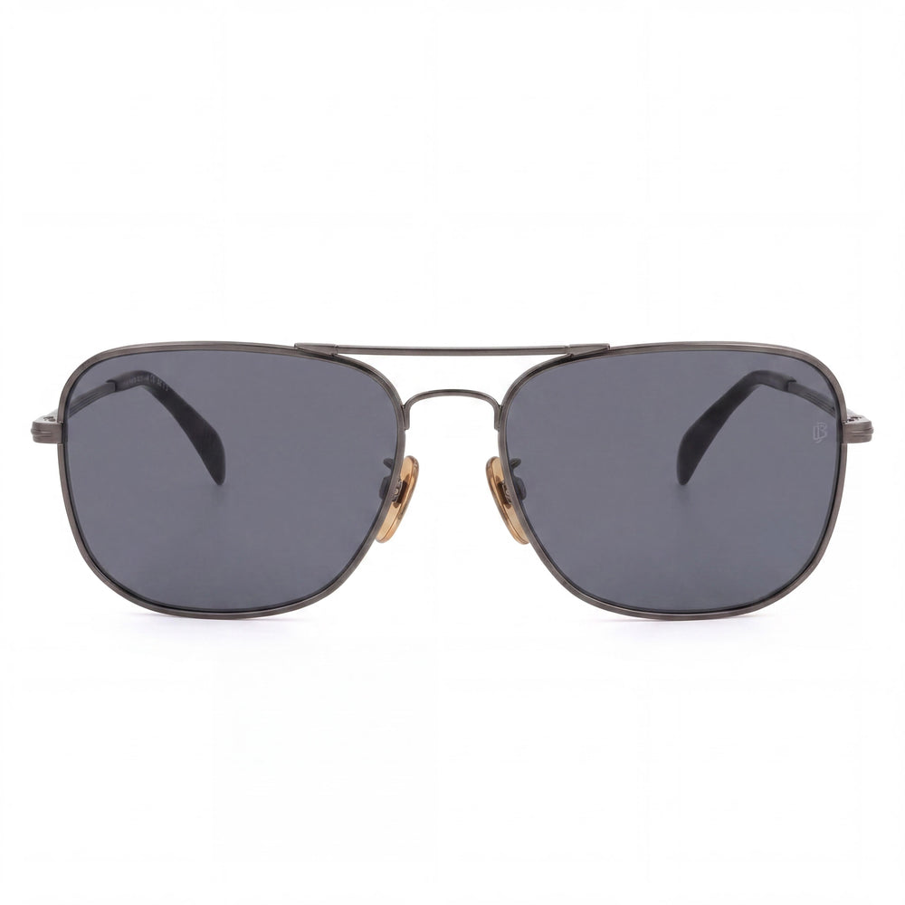Gafas de sol David Beckham Db 1093/s unisex de acero inoxidable rutenio oscuro, estilo clásico, con protección UV, 59 mm