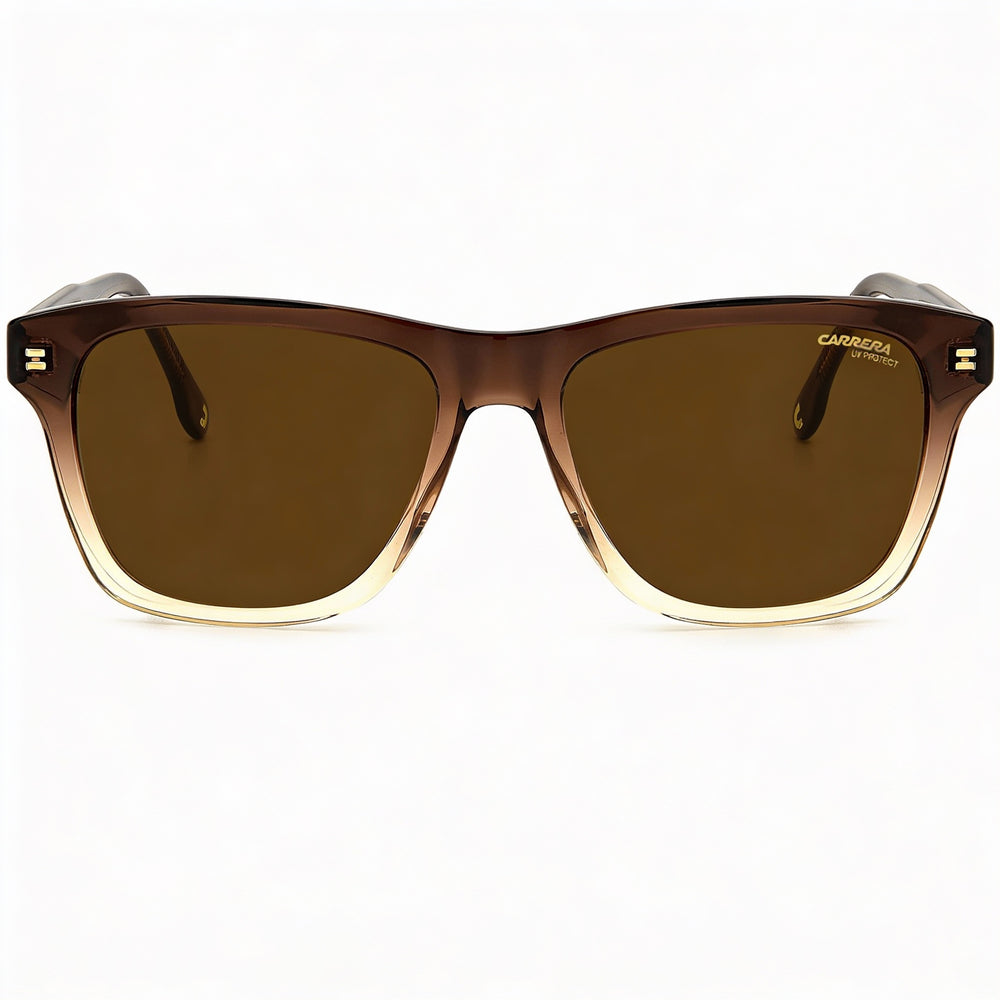 Carrera 266/S Unisex Acetate Sunglasses, Brown Beige Frame, Shaded Brown Beige Lenses, 100% UV Non-Polarized, 53mm